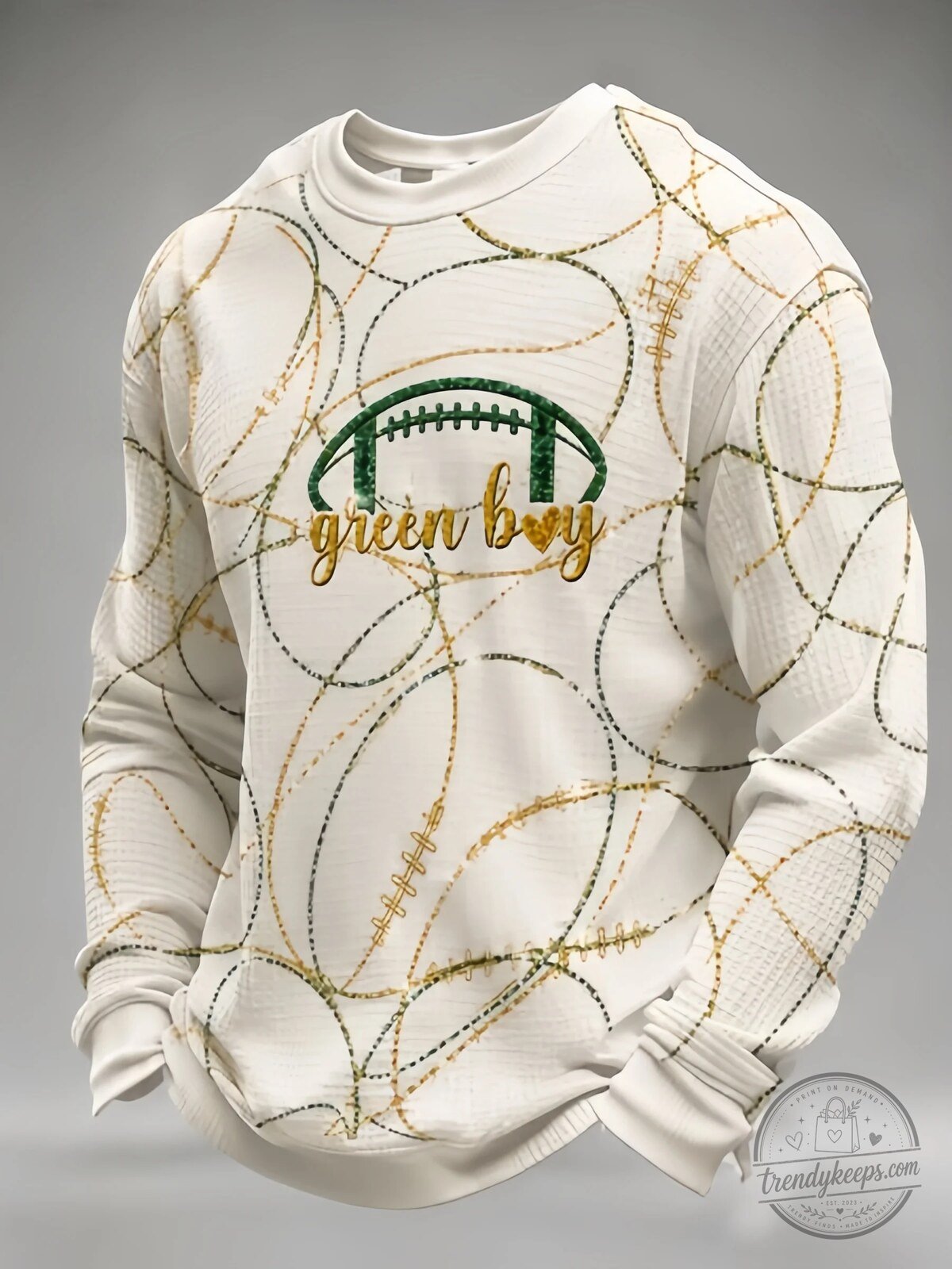 Green Bay Football Fan All Over Print Crewneck Sweatshirt