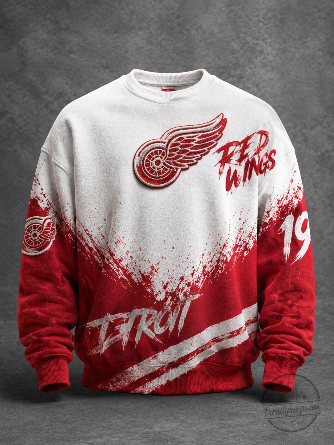 Detroit Red Wings Vintage Hockey Fan Apparel Long Sleeve Sweatshirt