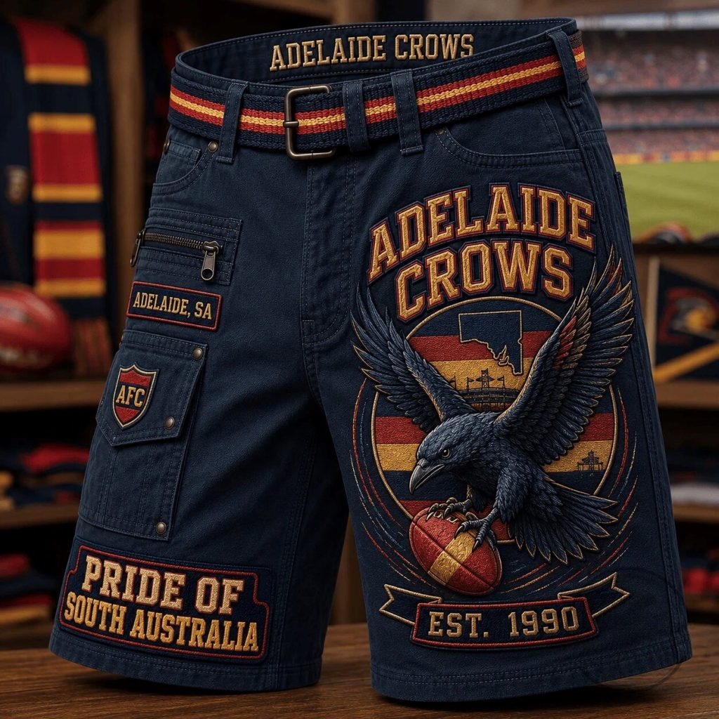 Adelaide Crows Australian Football League Pride of South Australia Denim Shorts Adelaide Crows Australian Football League Pride of South Australia Denim Shorts