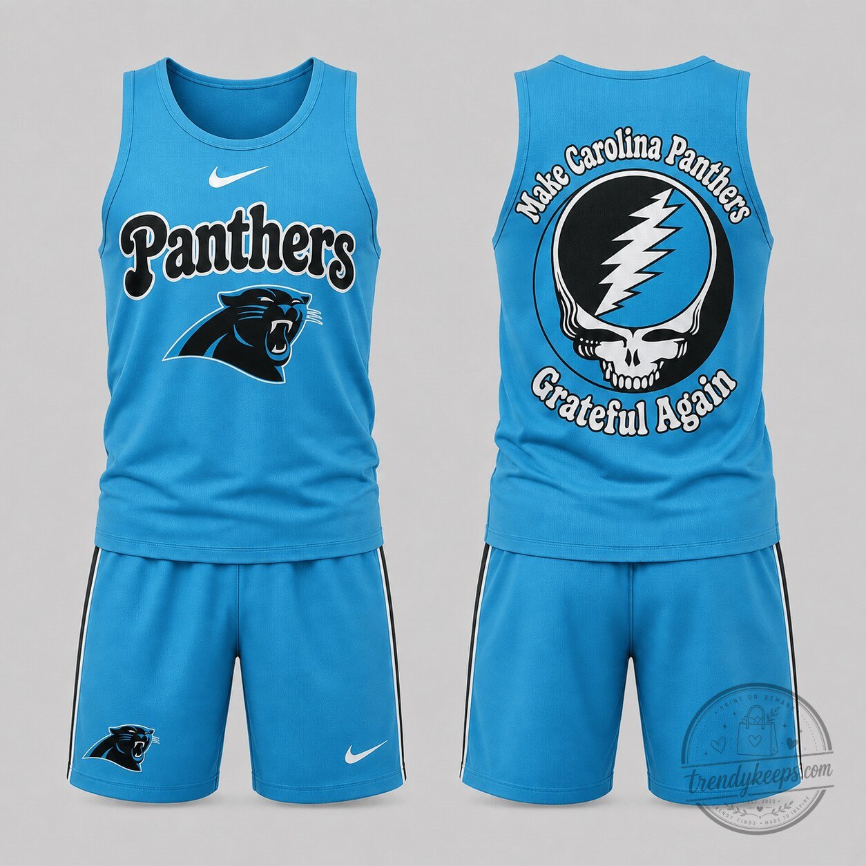Carolina Panthers Grateful Dead Steal Your Face Make Carolina Panthers Grateful Again Tank Top