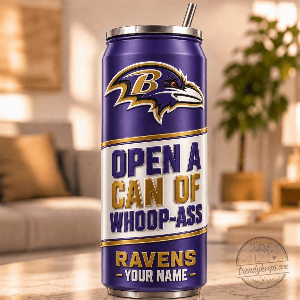 Baltimore Ravens Football Team Personalized Can Shaped Tumbler Baltimore Ravens Football Team Personalized Can Shaped Tumbler