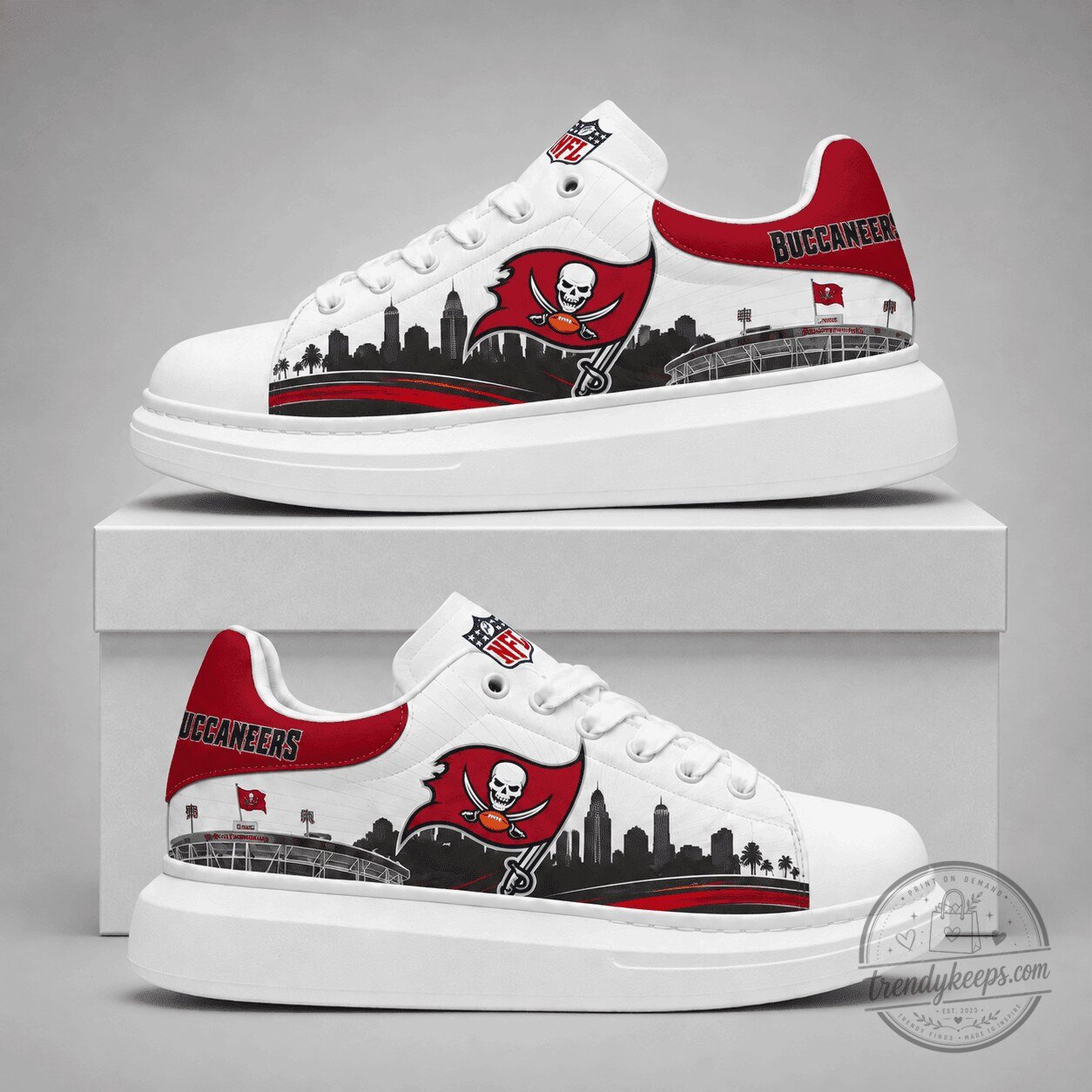 Tampa Bay Buccaneers NFL Football Team Skyline Fan Shoes