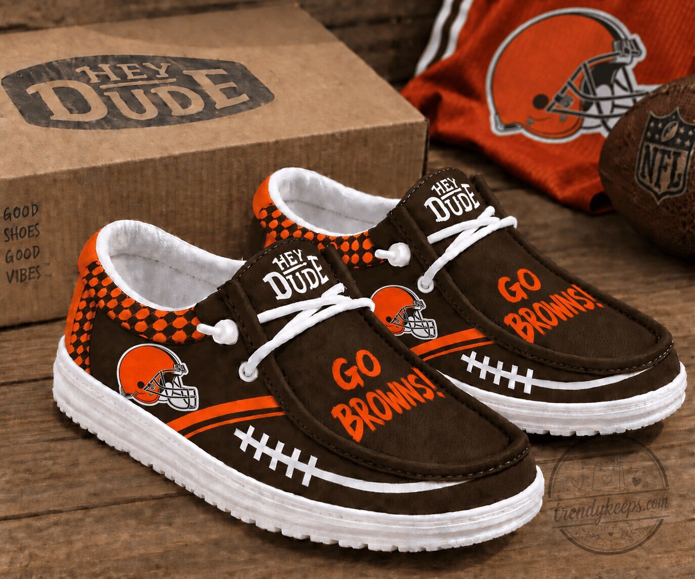 Cleveland Browns Football Team Go Browns Hey Dude Shoes