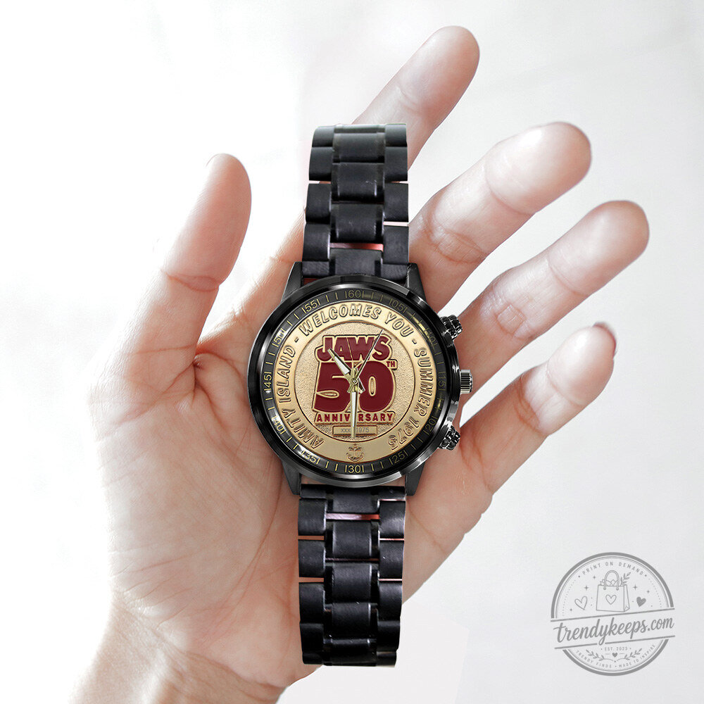 Jaws Amity Island Welcomes You 50th Anniversary Stainless Steel Watch 6 Jaws Amity Island Welcomes You 50th Anniversary Stainless Steel Watch