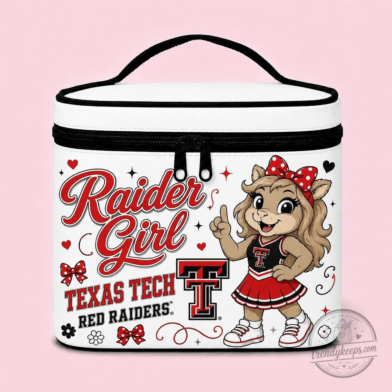Texas Tech Red Raiders Raider Girl Cosmetic Bag for Women