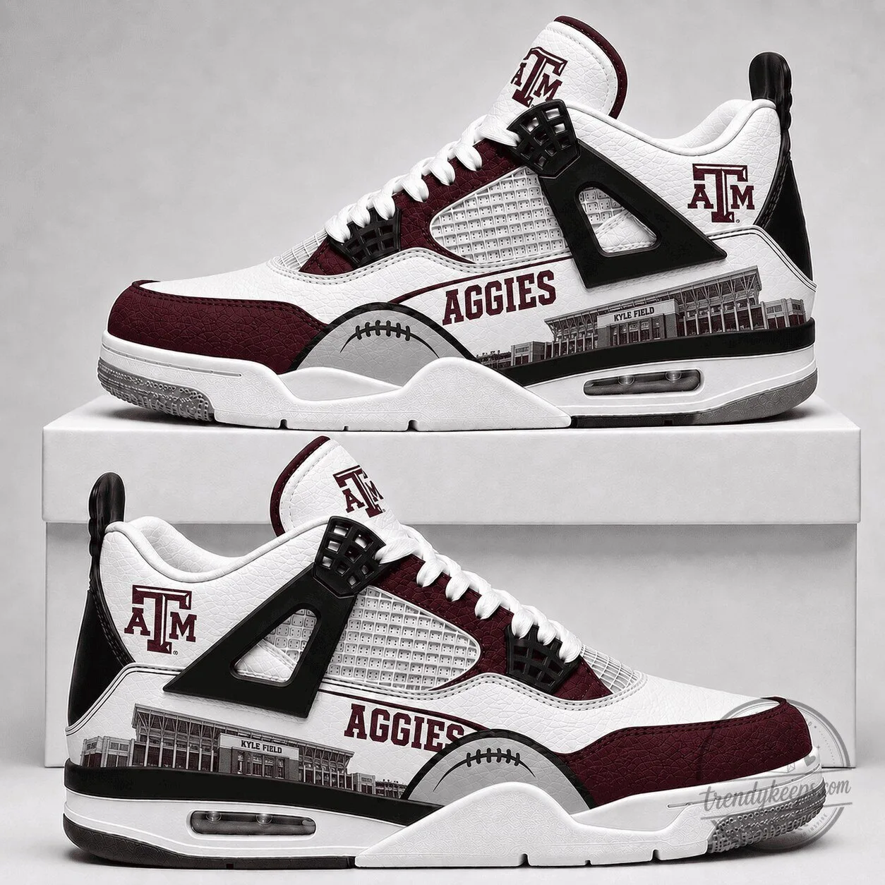 Texas A&M Aggies Kyle Field Stadium Custom Print Design Shoes