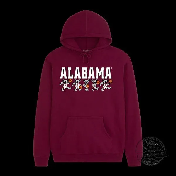 Alabama Basketball Grateful Dead Dancing Bears Hoodie 3 Alabama Basketball Grateful Dead Dancing Bears Hoodie