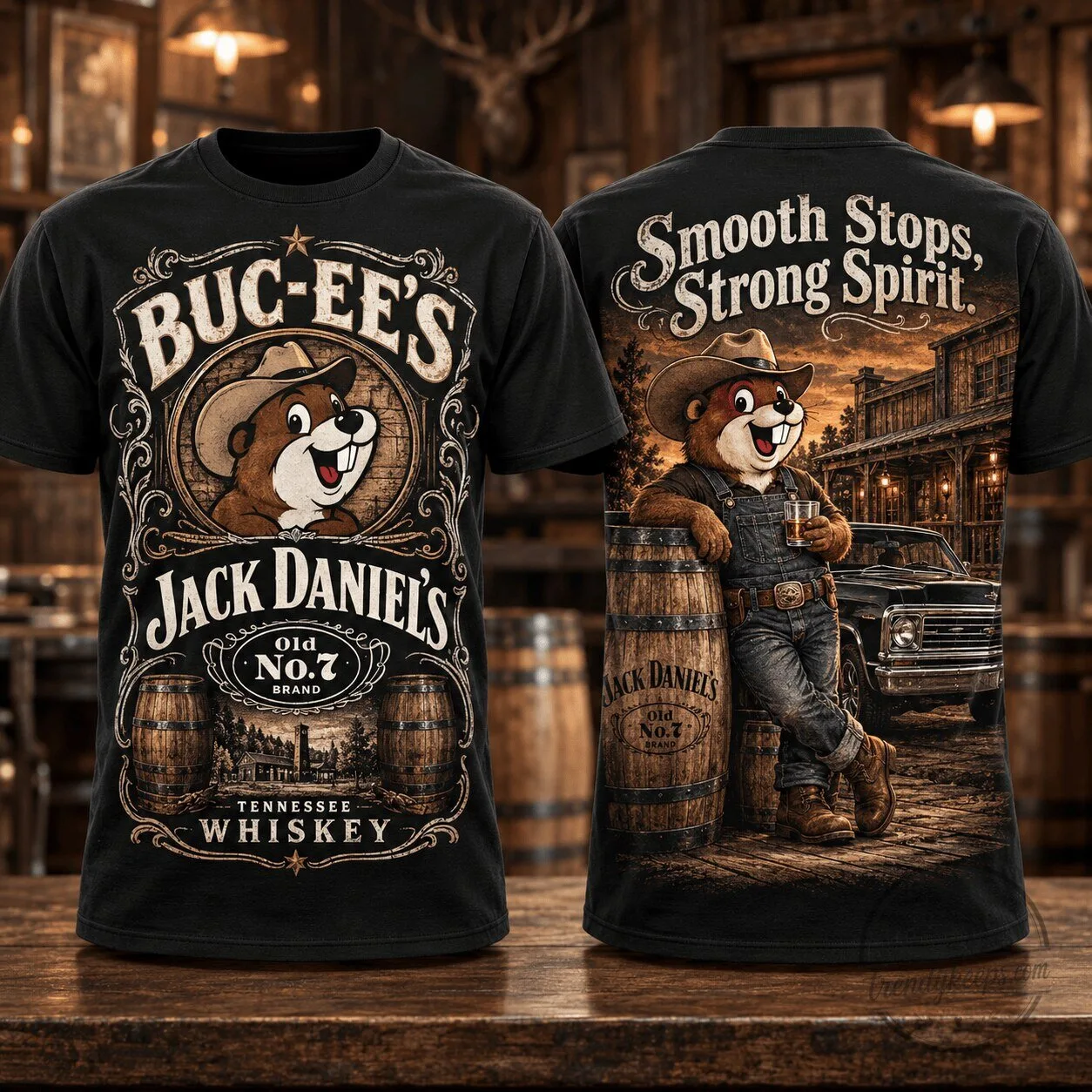 Buc-ee’s Shirt Jack Daniel’s Tennessee Whiskey Black T-Shirt for Adults