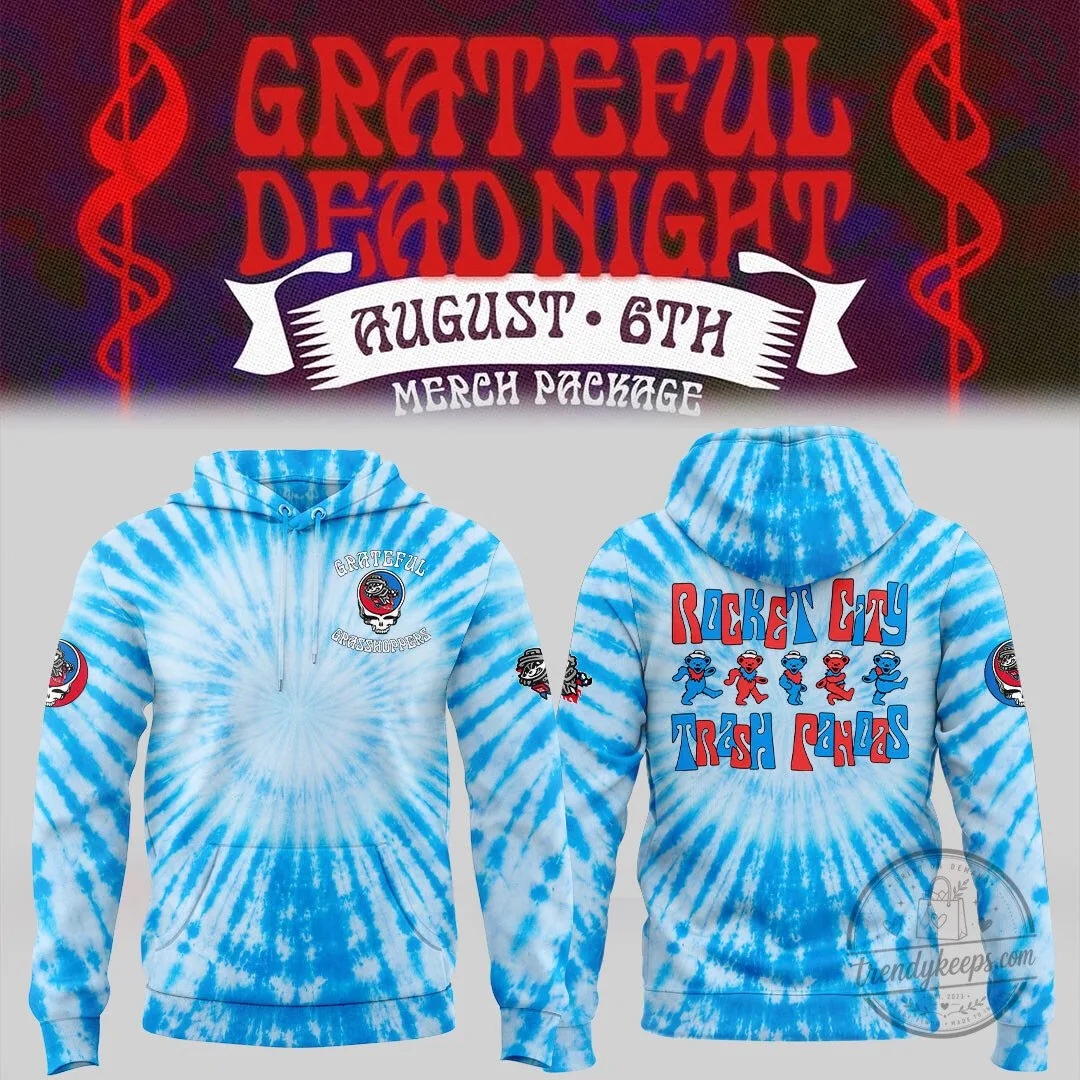 Grateful Dead Night Rocket City Trash Pandas Tie Dye Hoodie