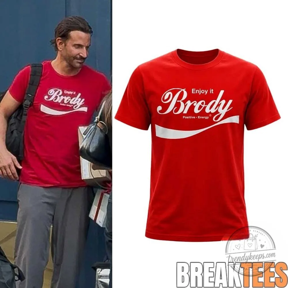 Bradley Cooper Brody Enjoy It Positive Energy Red T-Shirt