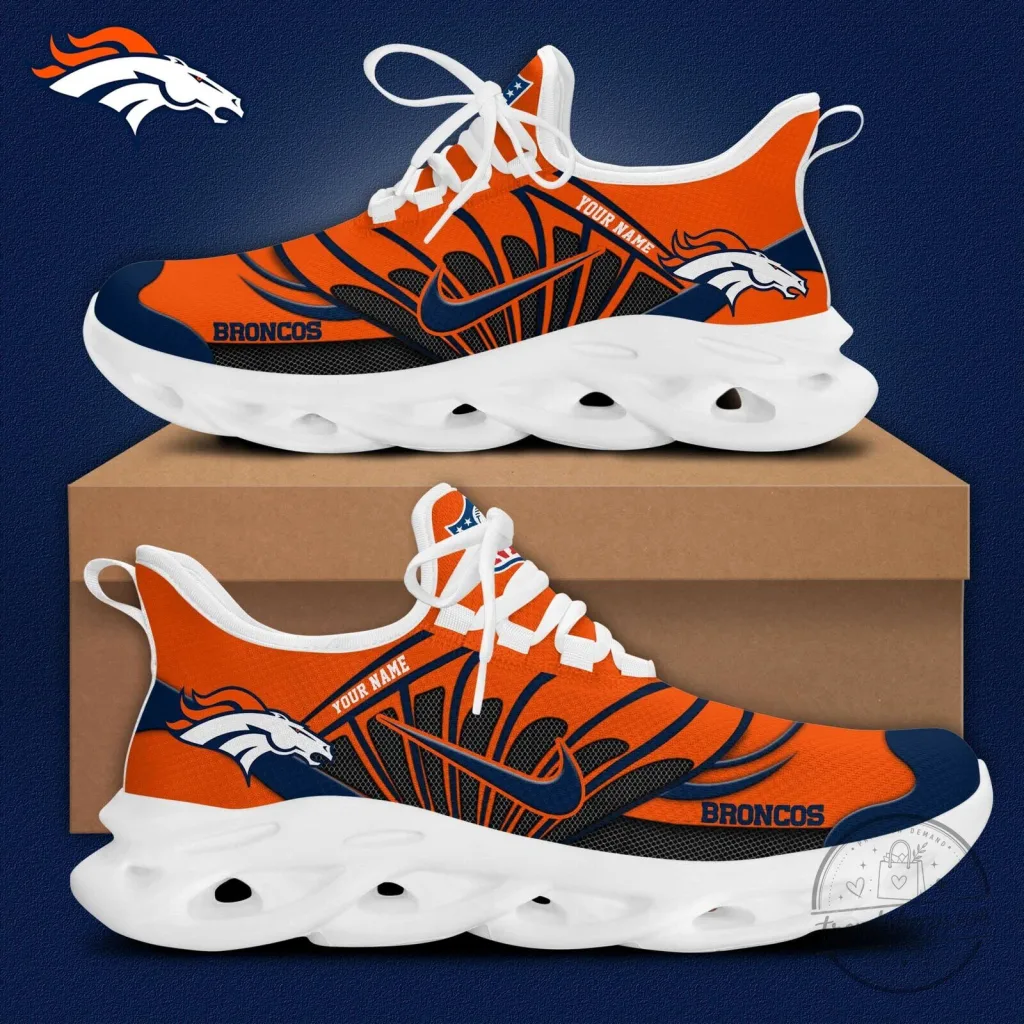Denver Broncos Personalized Custom Name Max Soul Shoes Denver Broncos Personalized Custom Name Max Soul Shoes