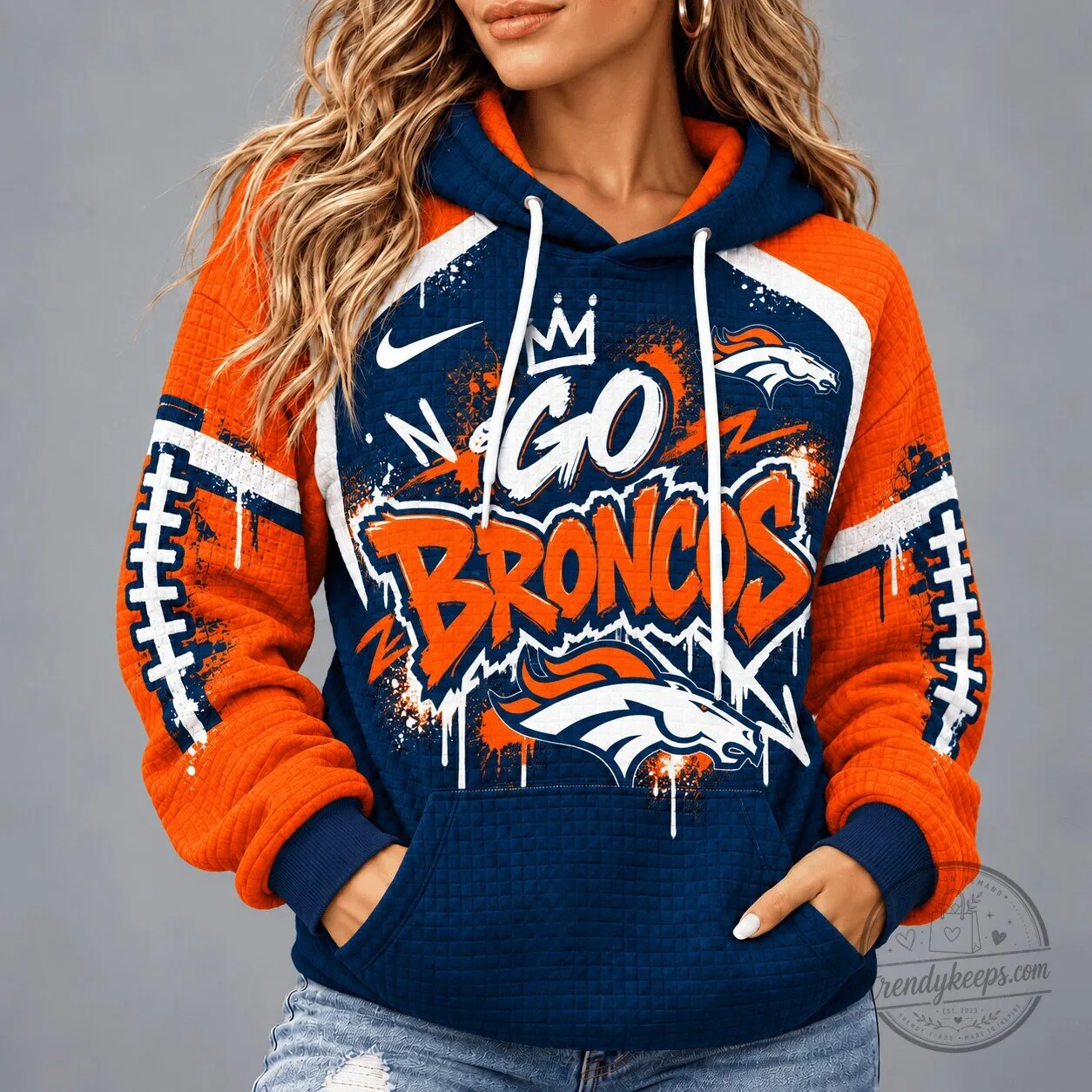 Denver Broncos Football Team Graffiti Style Hoodie
