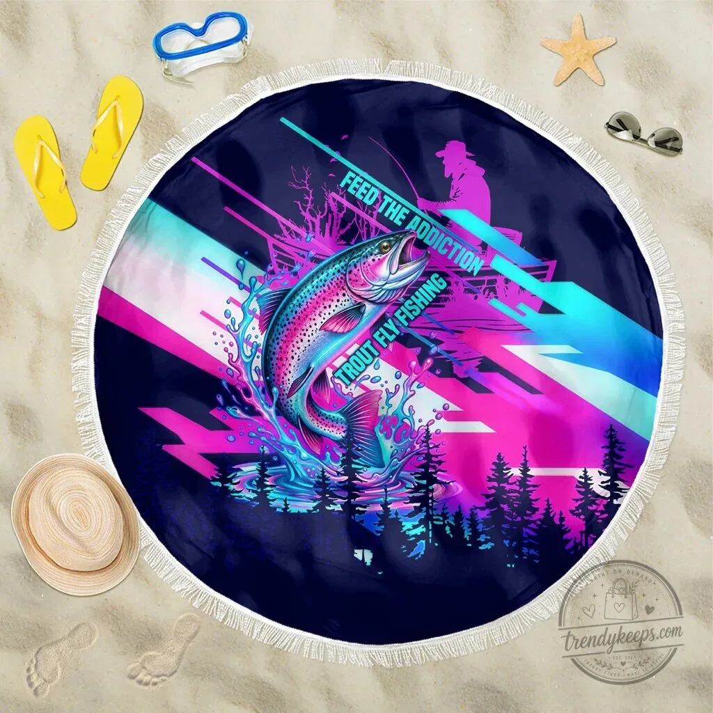 Rainbow Trout Fly Fishing Feed The Addiction Beach Blanket