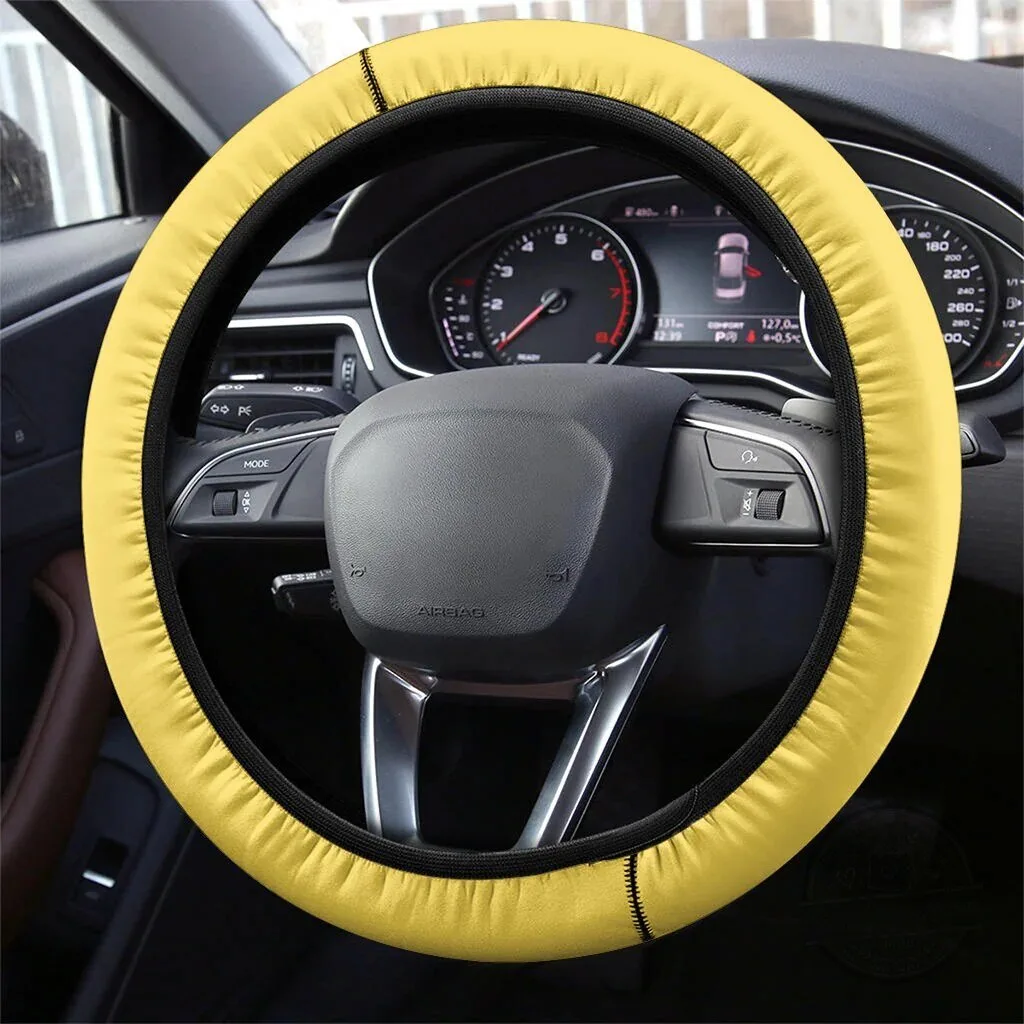 Solid Yellow Car Steering Wheel Cover for Baby Boomers Generation 3 Solid Yellow Car Steering Wheel Cover for Baby Boomers Generation