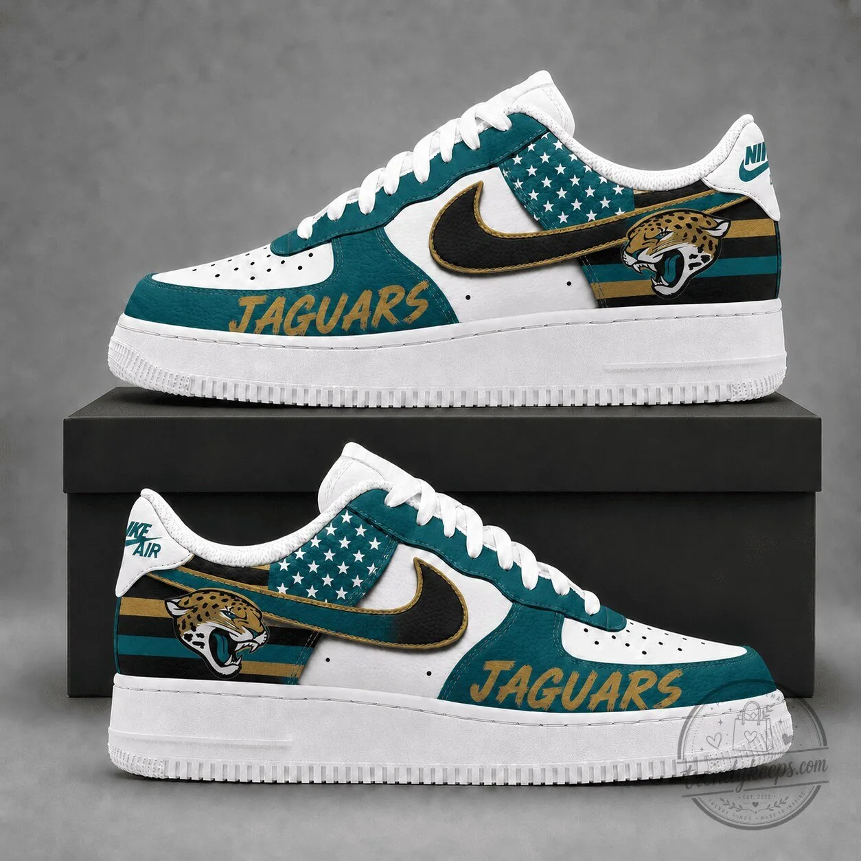 Jacksonville Jaguars American Football Team Custom Printed Sneakers