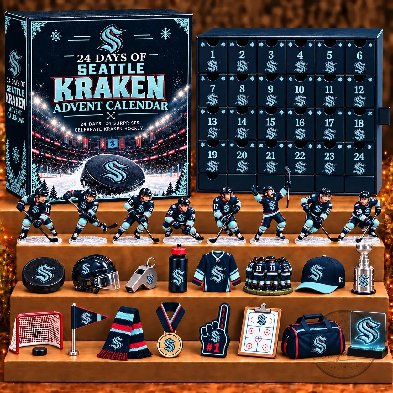 Seattle Kraken Twenty Four Days of Hockey Ice Advent Calendar Blind Box