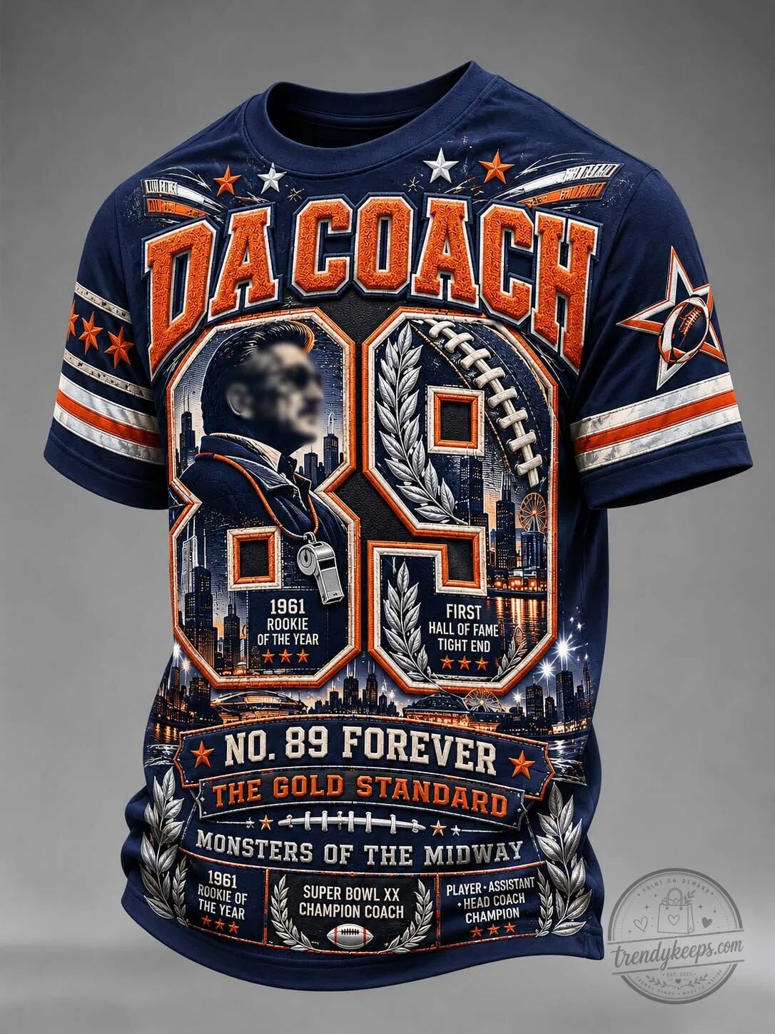 Mike Ditka Chicago Bears Football Legend Number 89 Forever T-Shirt 1 Mike Ditka Chicago Bears Football Legend Number 89 Forever T-Shirt