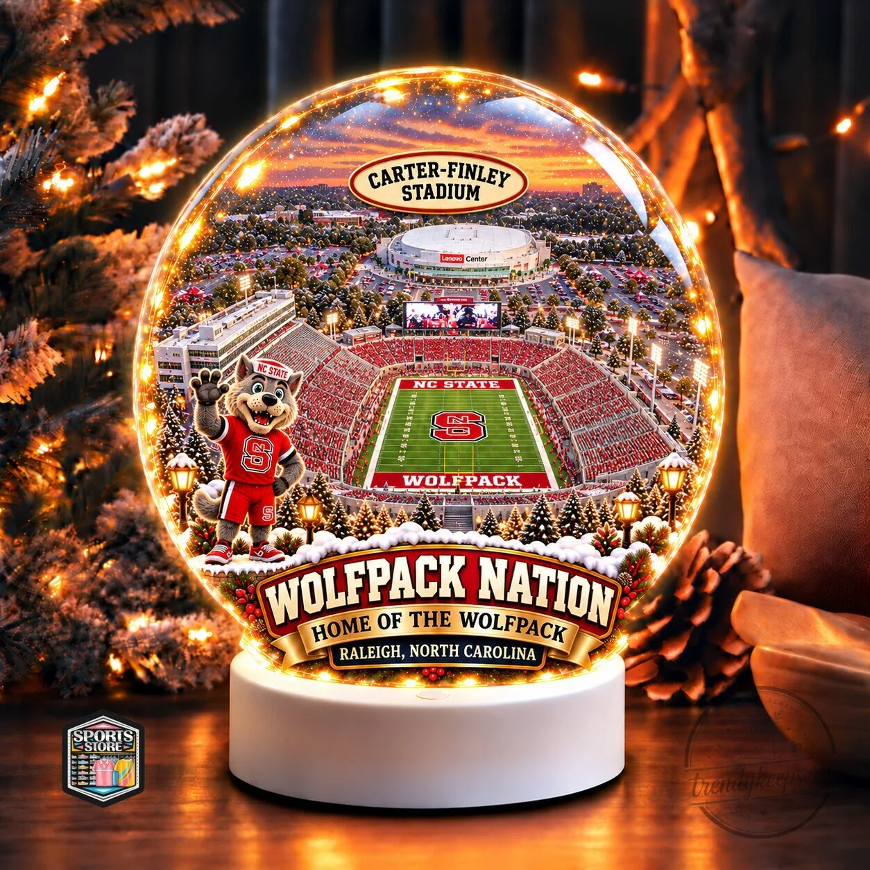 Snoop Dogg Doggystyle Album Art Custom Printed Black Sneakers 5 North Carolina State Wolfpack Carter-Finley Stadium Wolfpack Nation Snow Globe