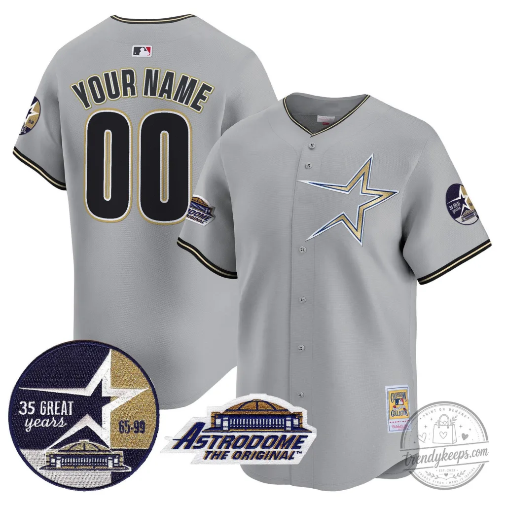 Houston Astros 1999 Throwback Astrodome 35th Anniversary Baseball Jersey Houston Astros 1999 Throwback Astrodome 35th Anniversary Baseball Jersey