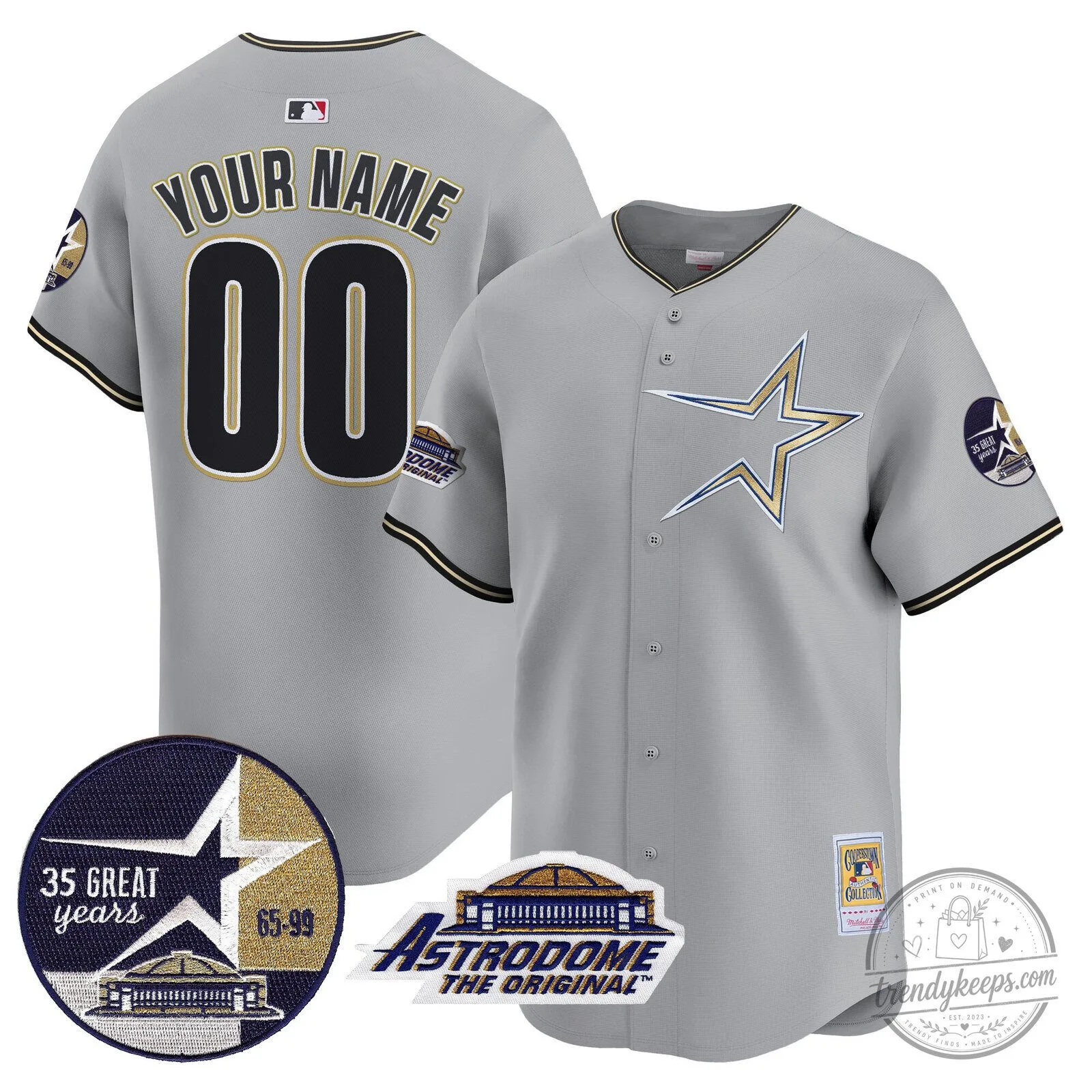 Houston Astros 1999 Throwback Astrodome 35th Anniversary Baseball Jersey