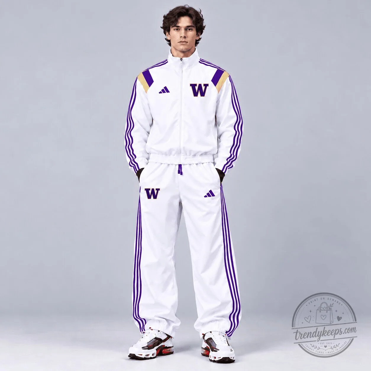 Washington Huskies NCAA Heritage Track Jacket and Jogger Pants Set