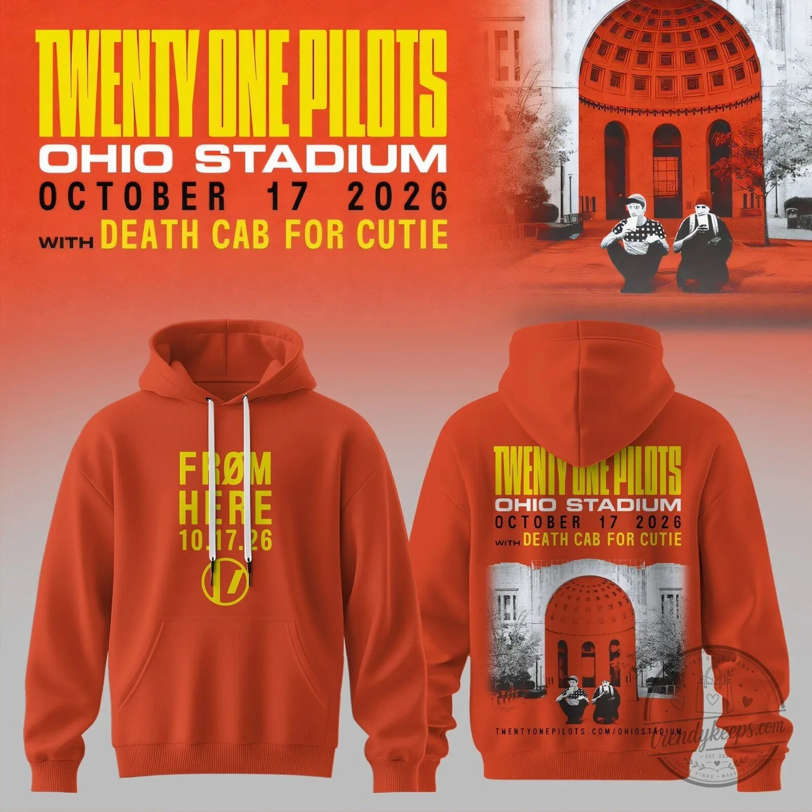 Twenty One Pilots Ohio Stadium Concert October 17 2026 Commemorative Hoodie