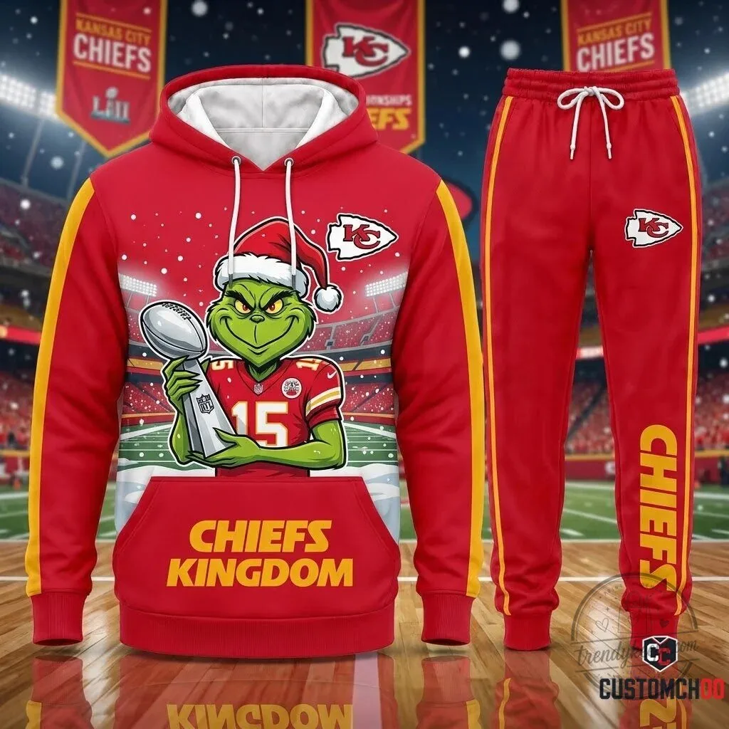 Kansas City Chiefs Grinch Christmas Football Fan Hoodie Sweatshirt