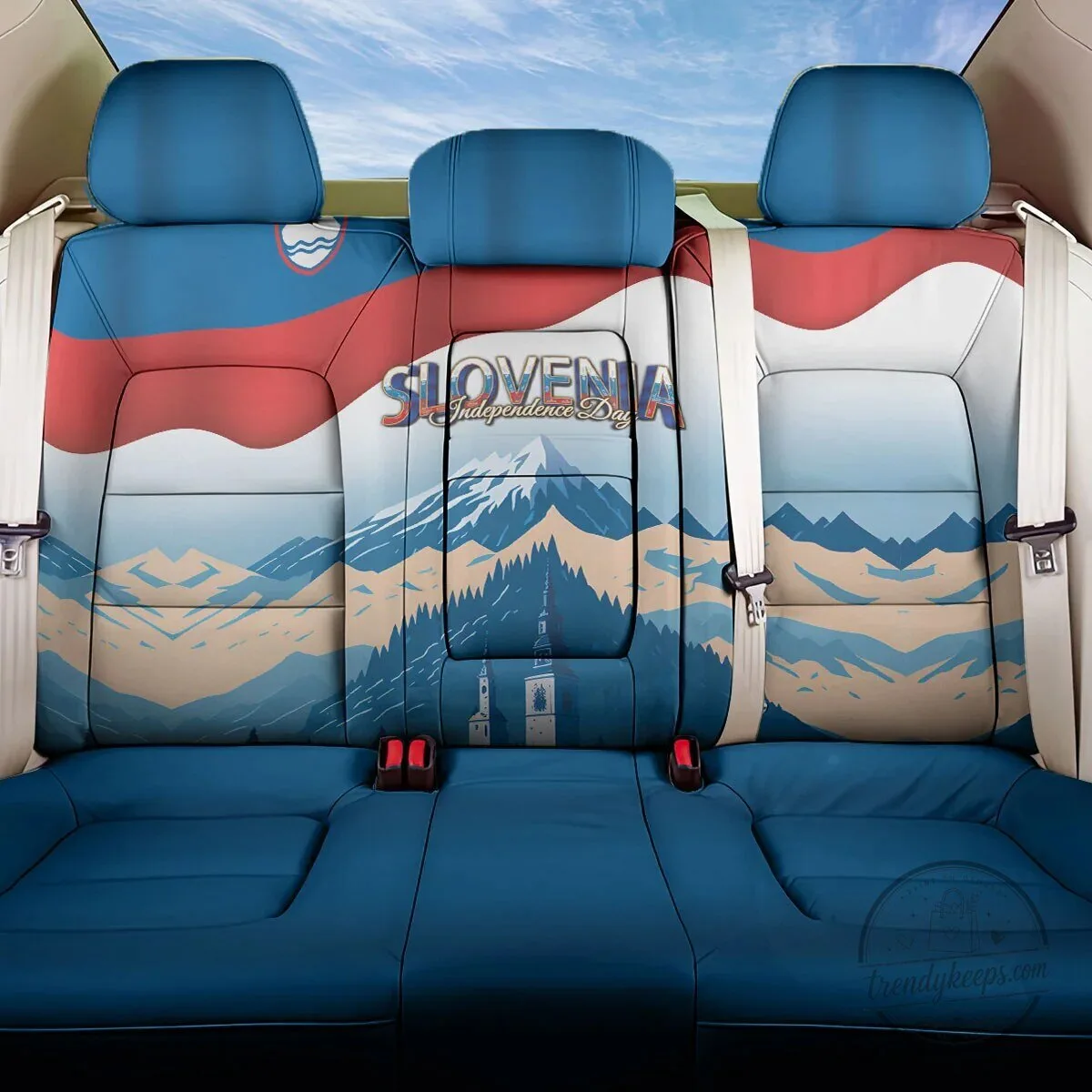 Twenty One Pilots The Clancy Tour Breach High Top Sneakers 4 Slovenia Independence Day Lake Bled Julian Alps Car Seat Cover