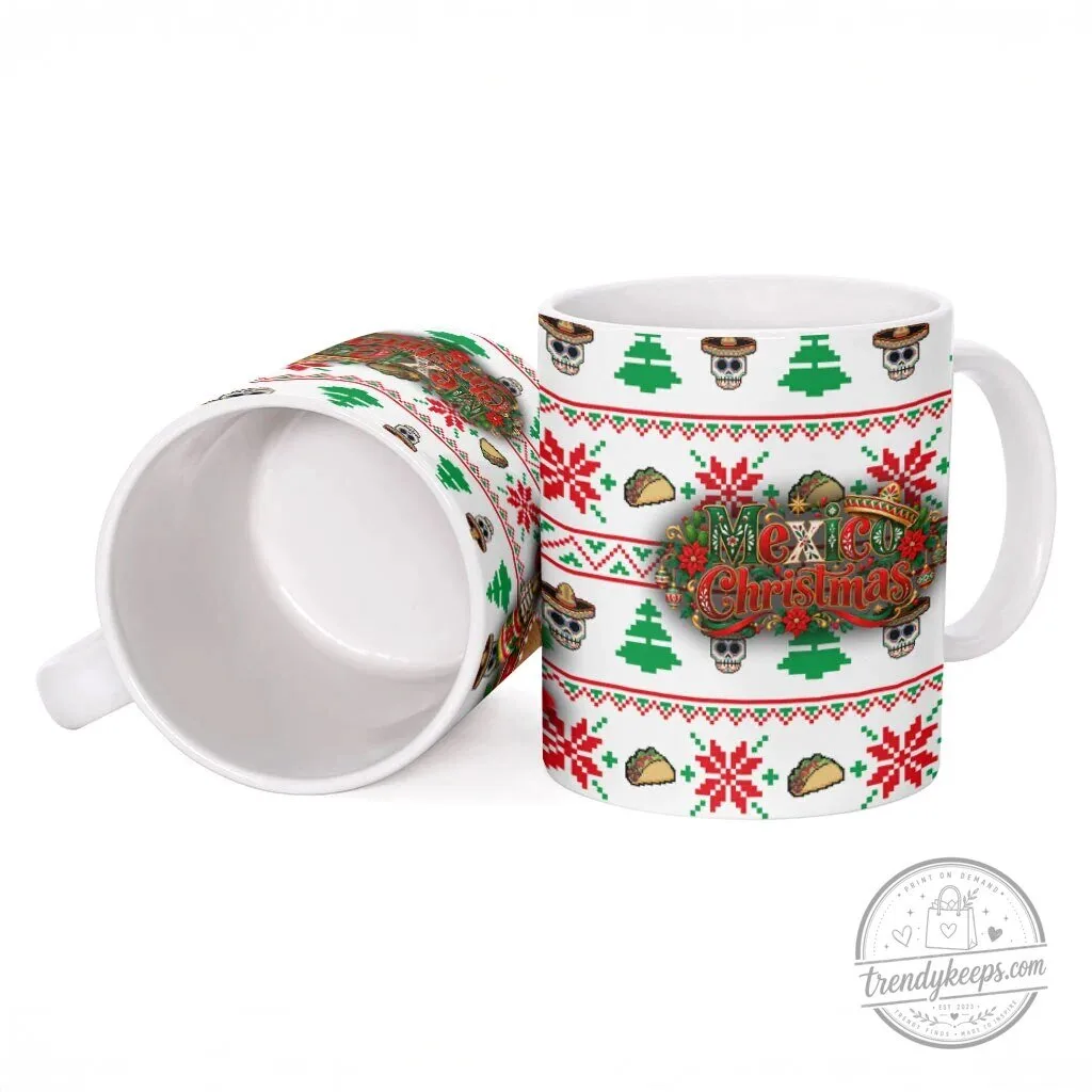 Mexican Christmas Skeleton Sombrero Ugly Sweater Mug 7 Mexican Christmas Skeleton Sombrero Ugly Sweater Mug