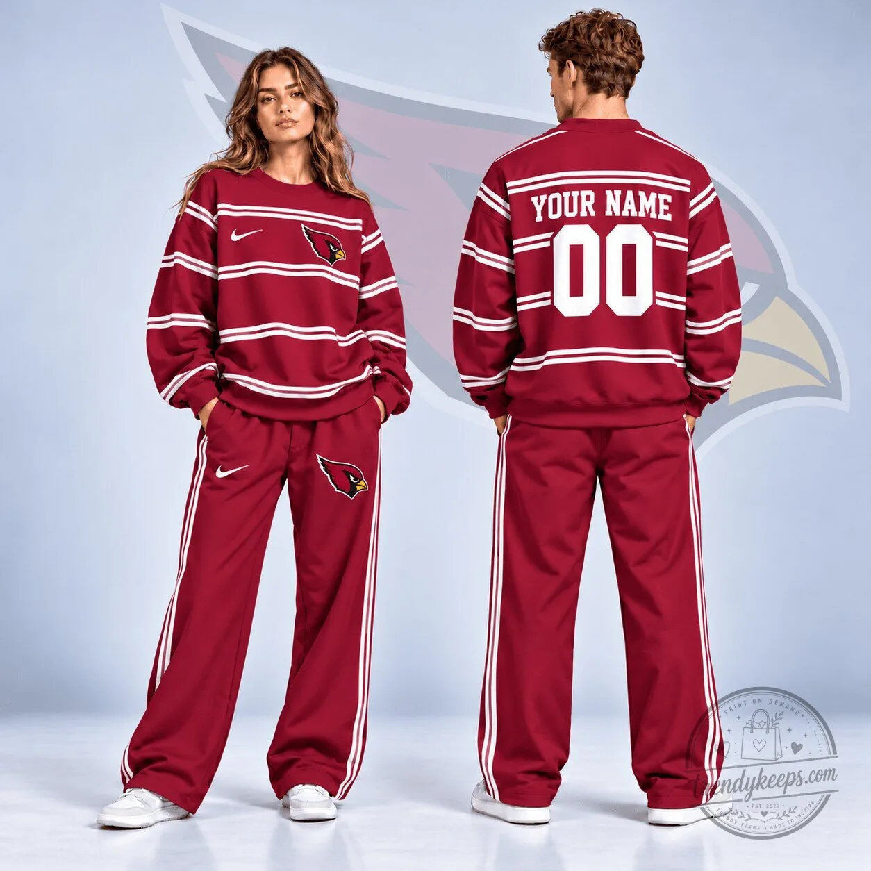 Arizona Cardinals Football Team Personalized Crewneck Sweatshirt