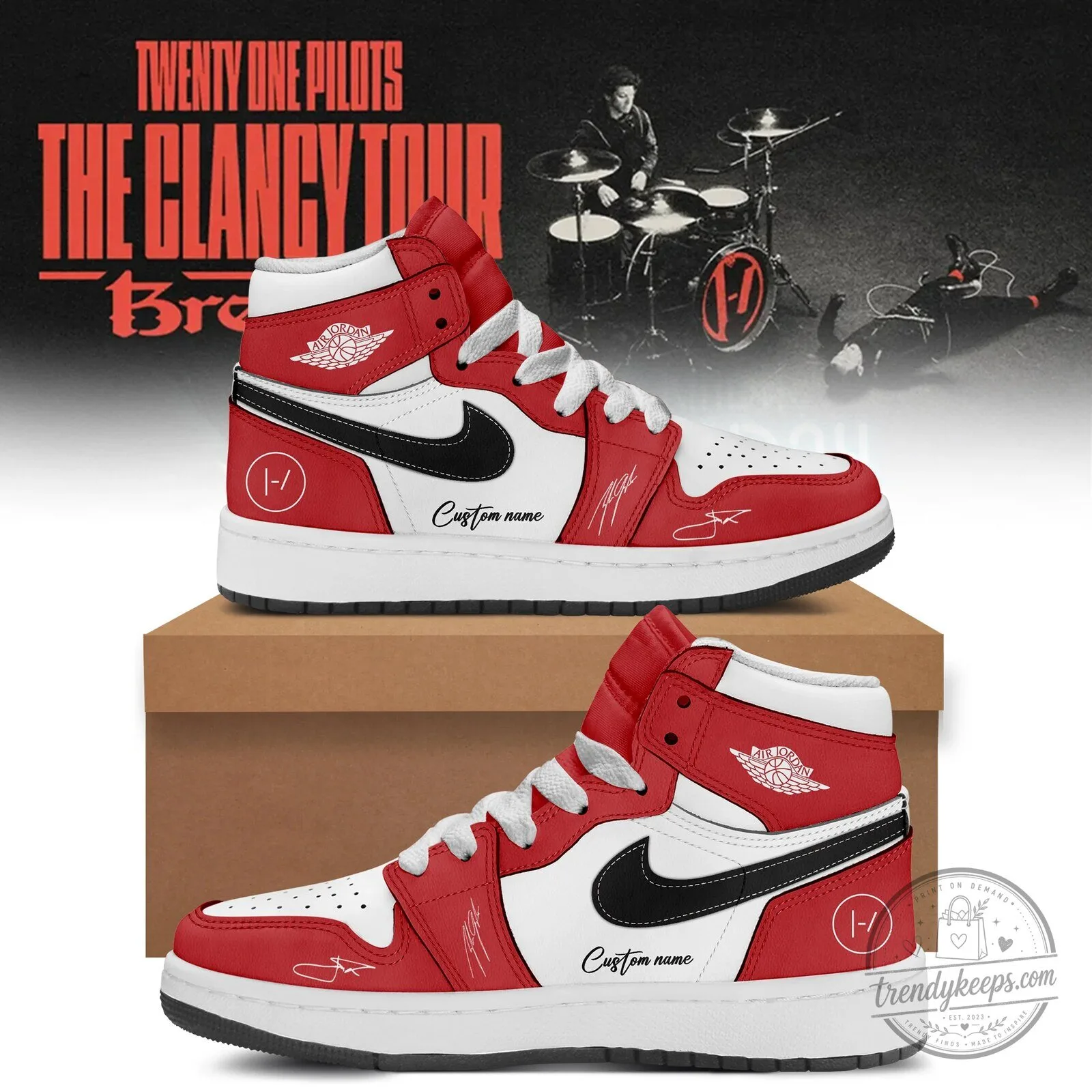 Twenty One Pilots The Clancy Tour Breach High Top Sneakers