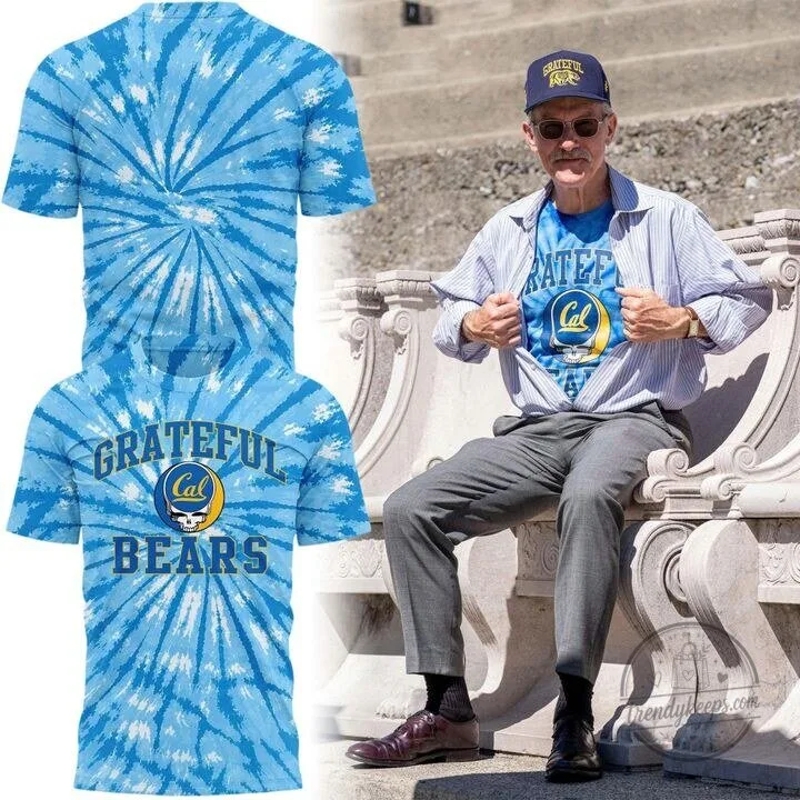 Tie-Dye T-Shirt featuring Grateful Dead and Cal Football Bears Design