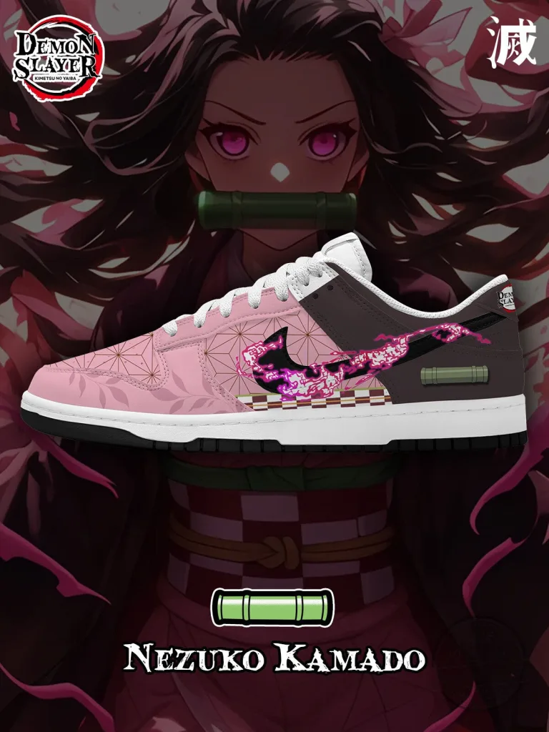 Demon Slayer Nezuko Kamado Anime Character Themed Sneakers 17 Demon Slayer Nezuko Kamado Anime Character Themed Sneakers