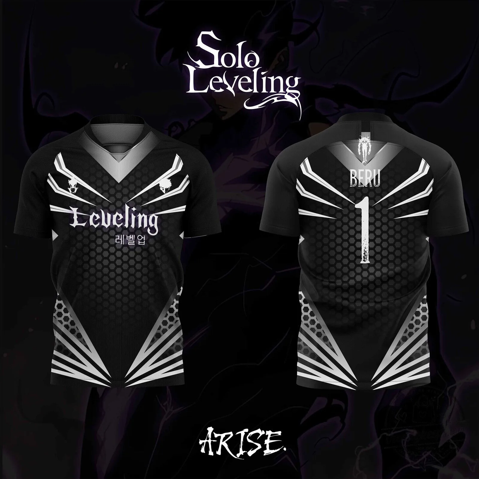 Solo Leveling Beru Shadow Monarch Sung Jinwoo Anime Jersey