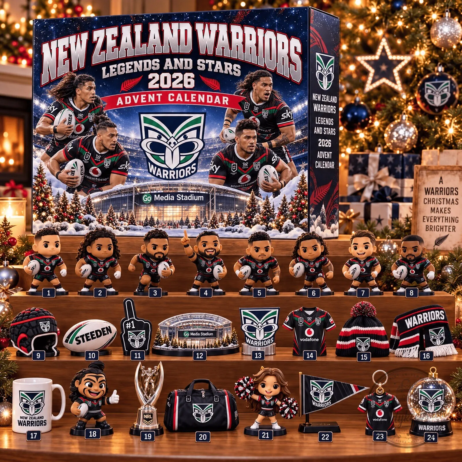 New Zealand Warriors Rugby League Legends and Stars 2026 Christmas Advent Calendar