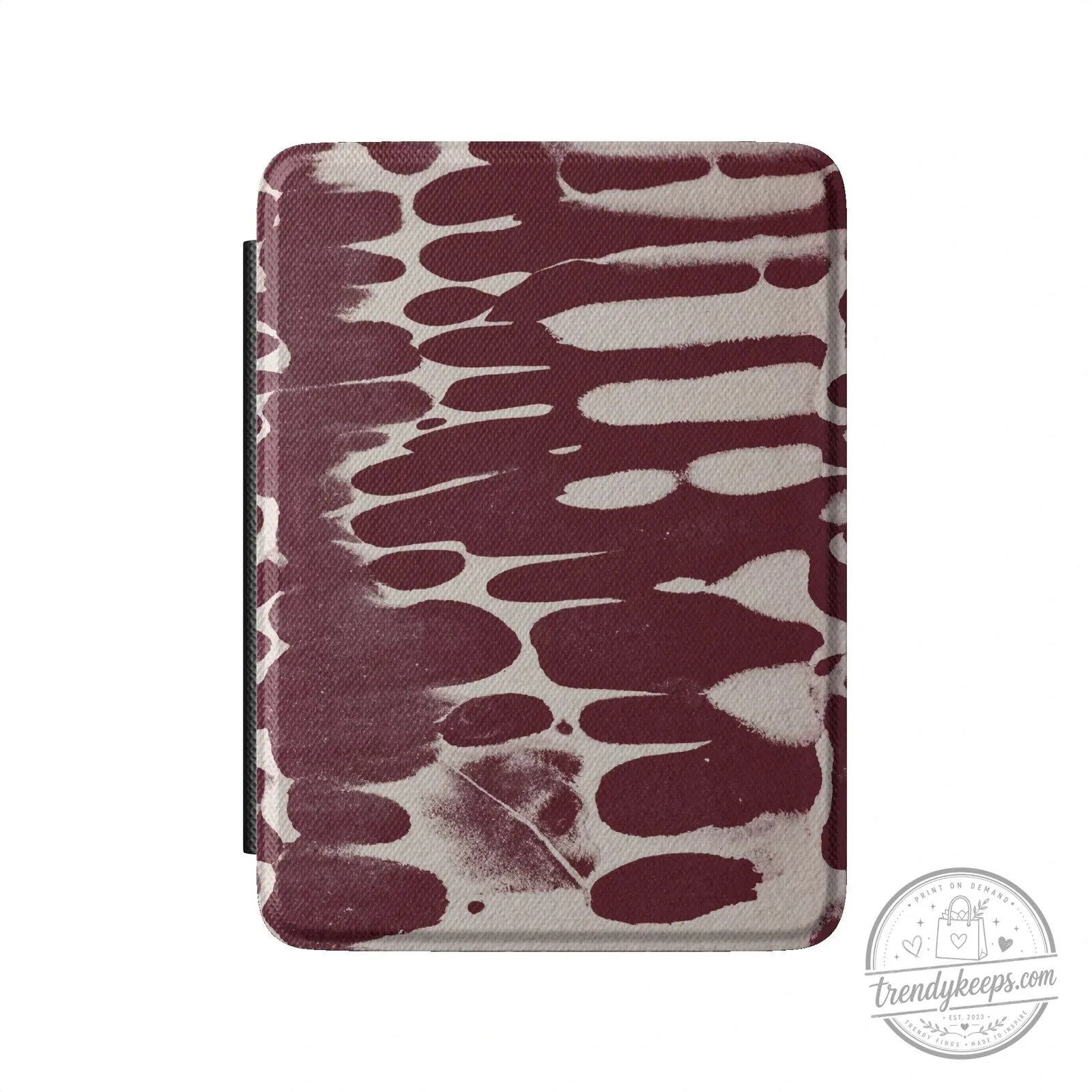 Crimson Noir Abstract Pattern Kindle Case Cover
