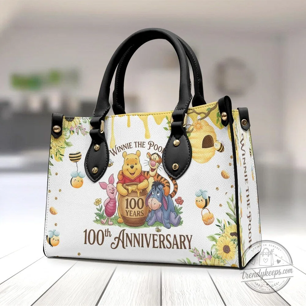 Winnie The Pooh 100th Anniversary Sunflower Leather Handbag 8 Winnie The Pooh 100th Anniversary Sunflower Leather Handbag