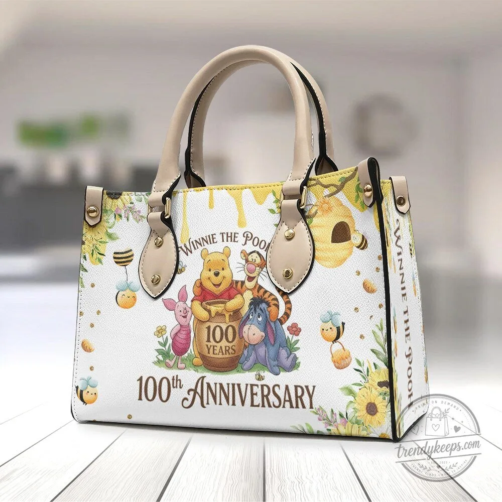 Winnie The Pooh 100th Anniversary Sunflower Leather Handbag 10 Winnie The Pooh 100th Anniversary Sunflower Leather Handbag