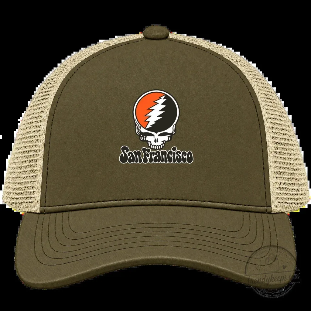 San Francisco Grateful Dead Stealie Baseball Trucker Cap Hat San Francisco Grateful Dead Stealie Baseball Trucker Cap Hat