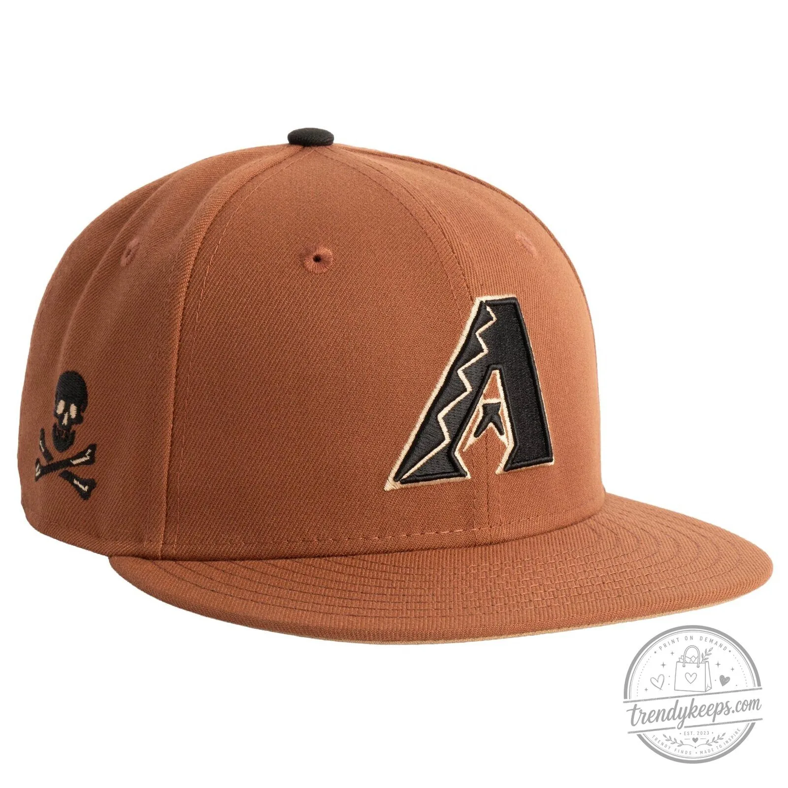 Arizona Diamondbacks Primary Jolly Roger Fitted Cap Hat 6 Arizona Diamondbacks Primary Jolly Roger Fitted Cap Hat