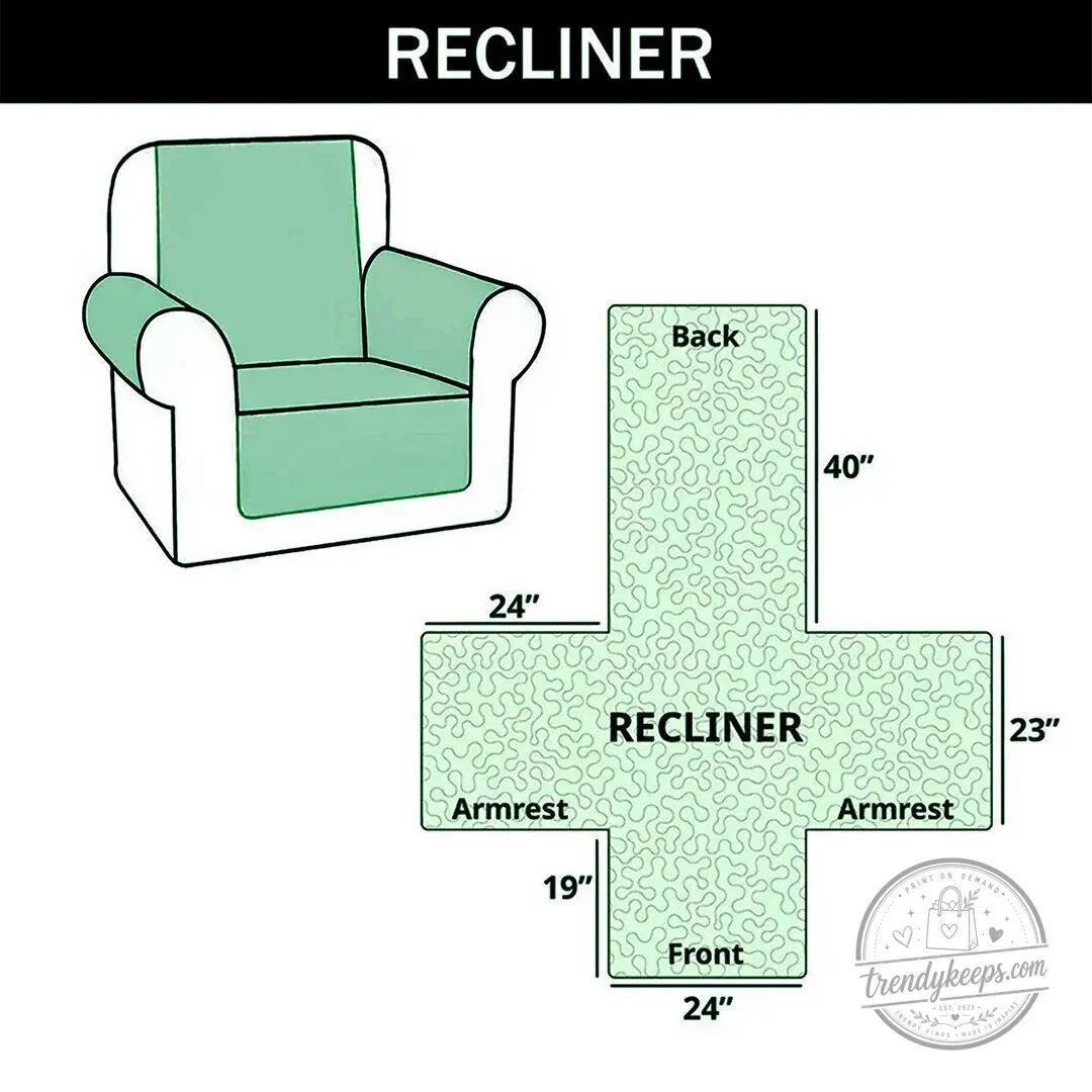 Colorful Cats Quilted Recliner Cover with Armrest Protectors 11 Colorful Cats Quilted Recliner Cover with Armrest Protectors