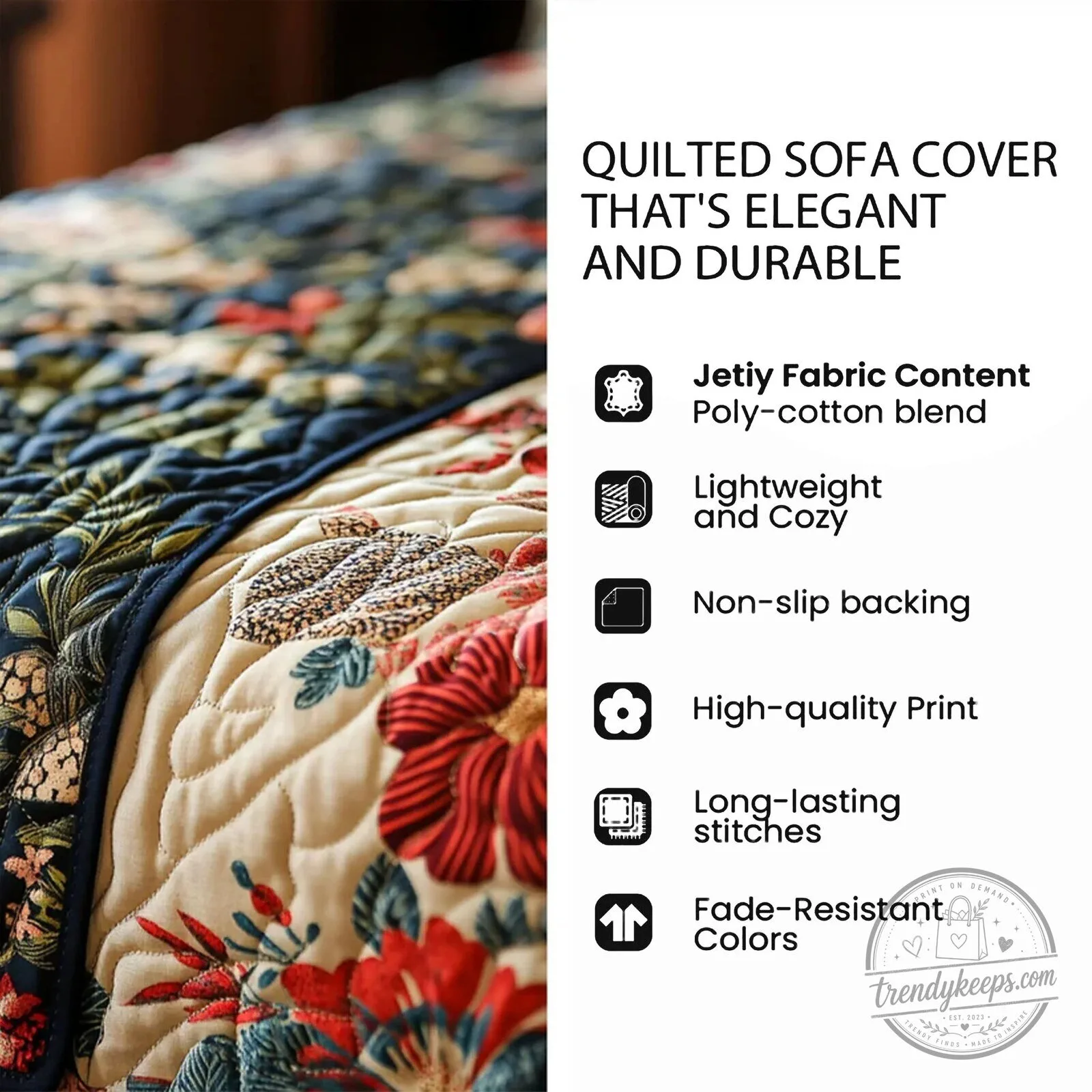 Colorful Cats Quilted Recliner Cover with Armrest Protectors 16 Colorful Cats Quilted Recliner Cover with Armrest Protectors