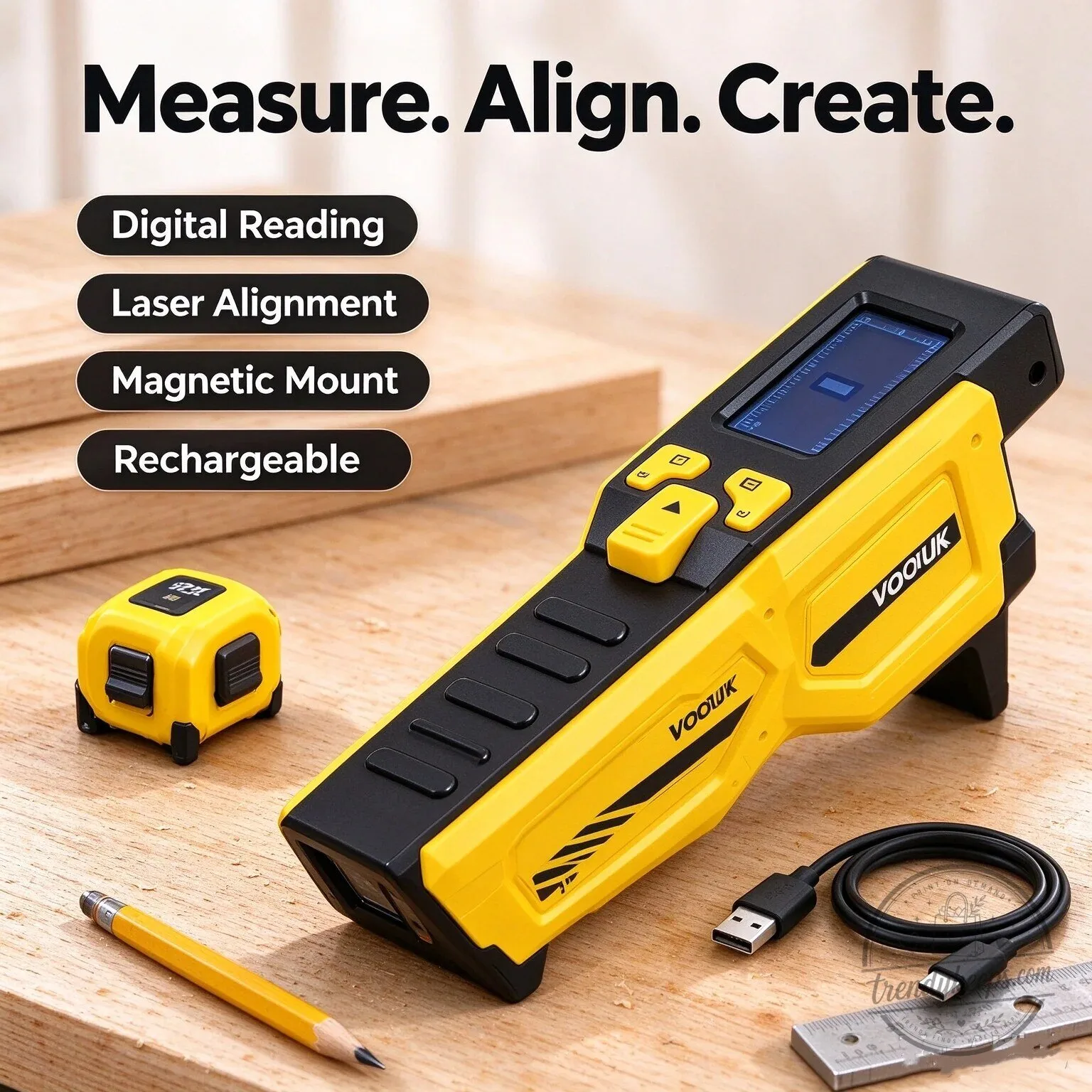 Digital Laser Tape Measure for Home Workshop Projects and Everyday Measuring 24 Digital Laser Tape Measure for Home Workshop Projects and Everyday Measuring