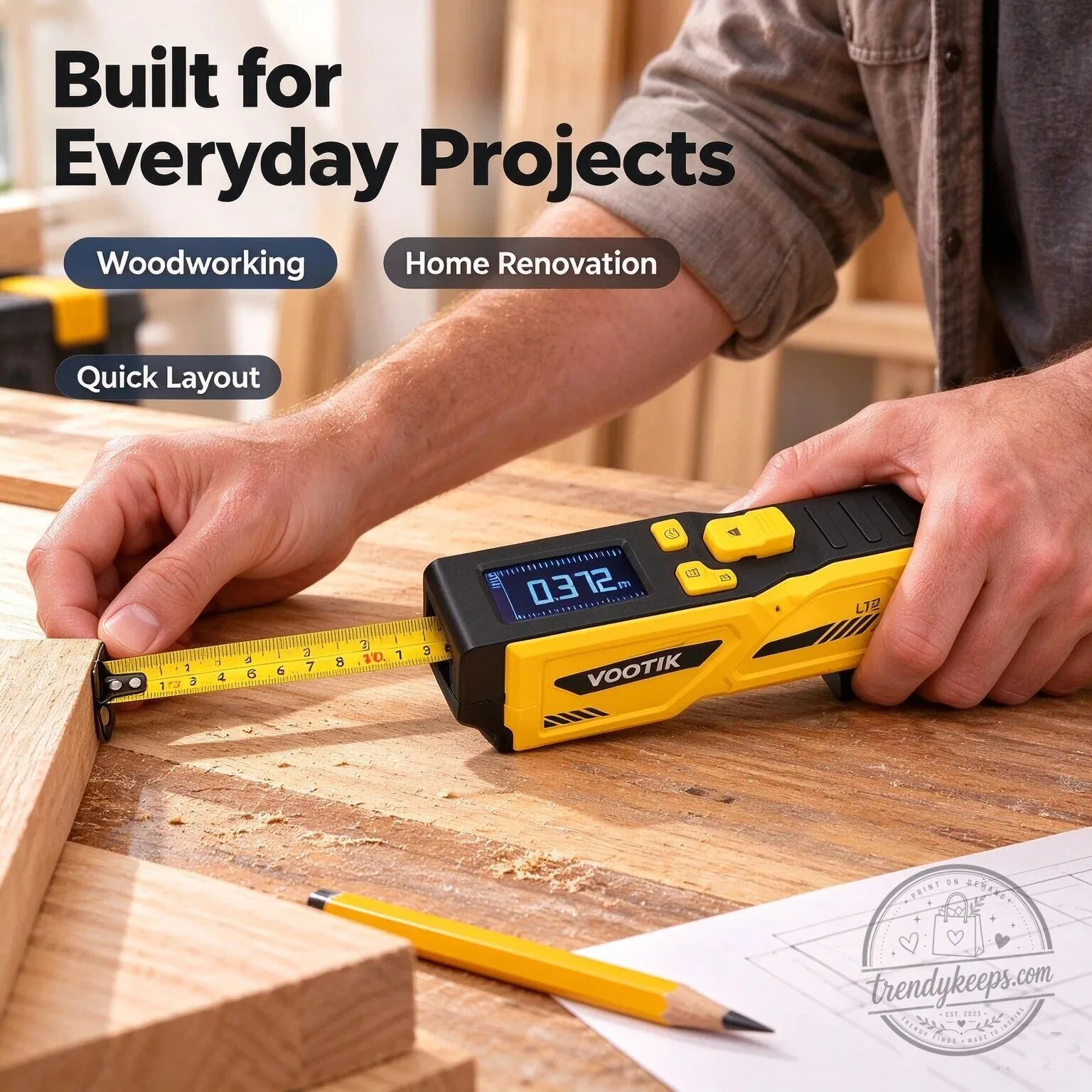 Digital Laser Tape Measure for Home Workshop Projects and Everyday Measuring 25 Digital Laser Tape Measure for Home Workshop Projects and Everyday Measuring