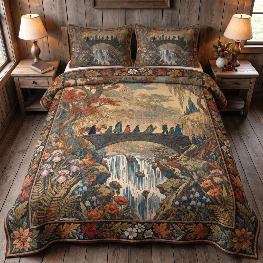 Lord of the Rings Fellowship of the Ring Quilt Bedding Set Lord of the Rings Fellowship of the Ring Quilt Bedding Set