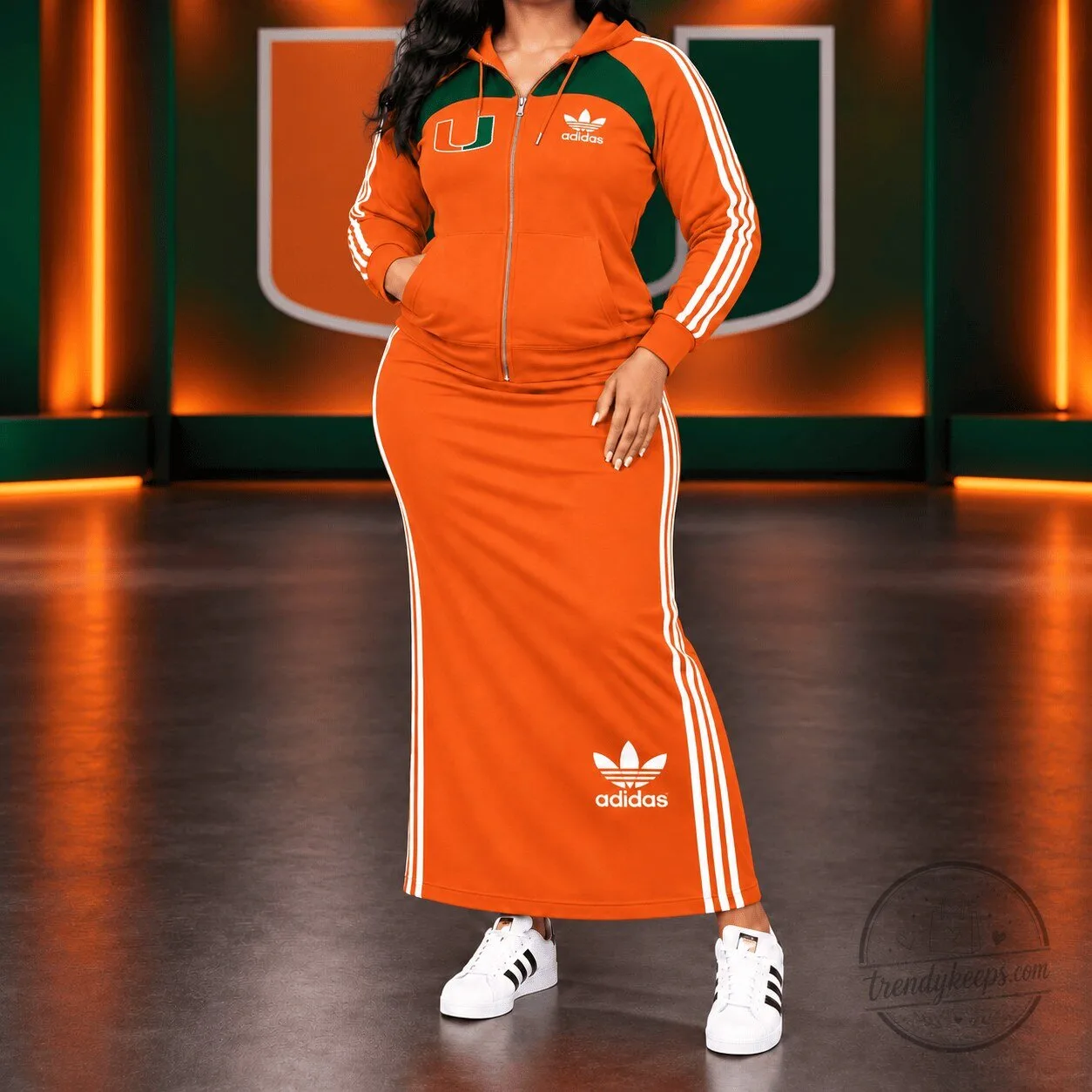 Miami Hurricanes Adidas Orange Full Zip Hoodie 1 Miami Hurricanes Adidas Orange Full Zip Hoodie