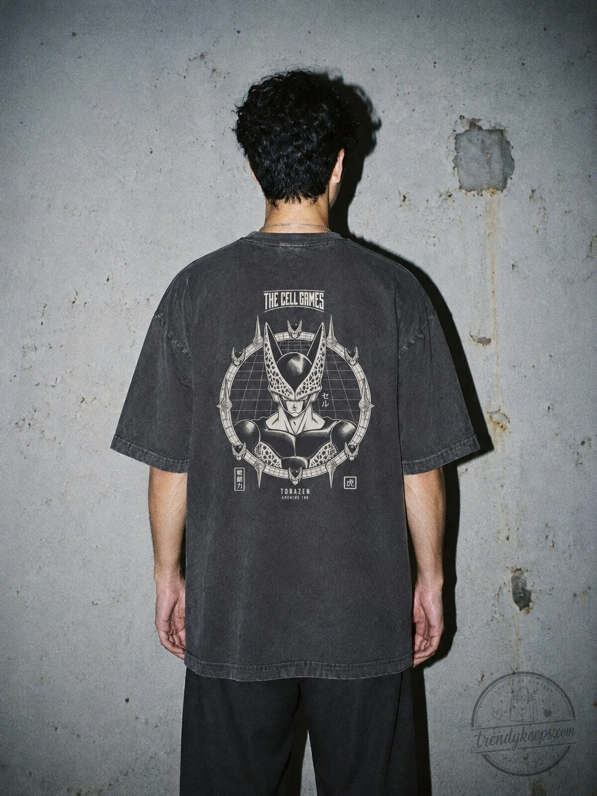 Dragon Ball Z The Cell Games Vintage Washed Oversized T-Shirt