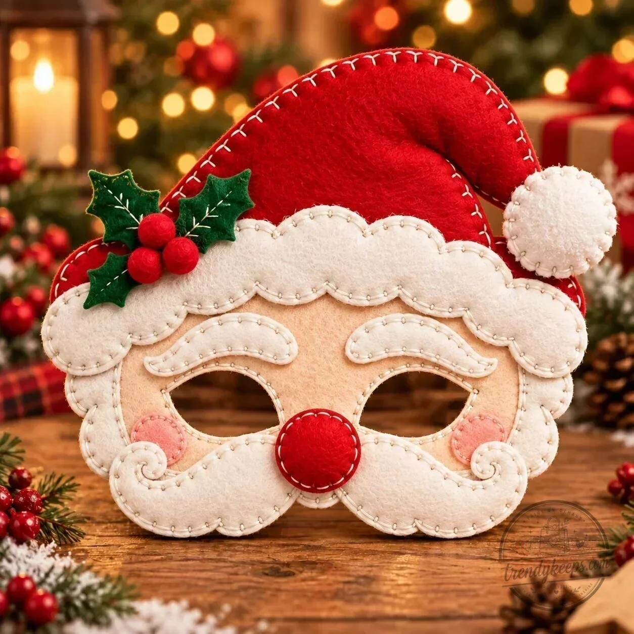 Christmas Holiday Felt Masks Set for Festive Dress-Up and Party Costumes 10 Christmas Holiday Felt Masks Set for Festive Dress-Up and Party Costumes
