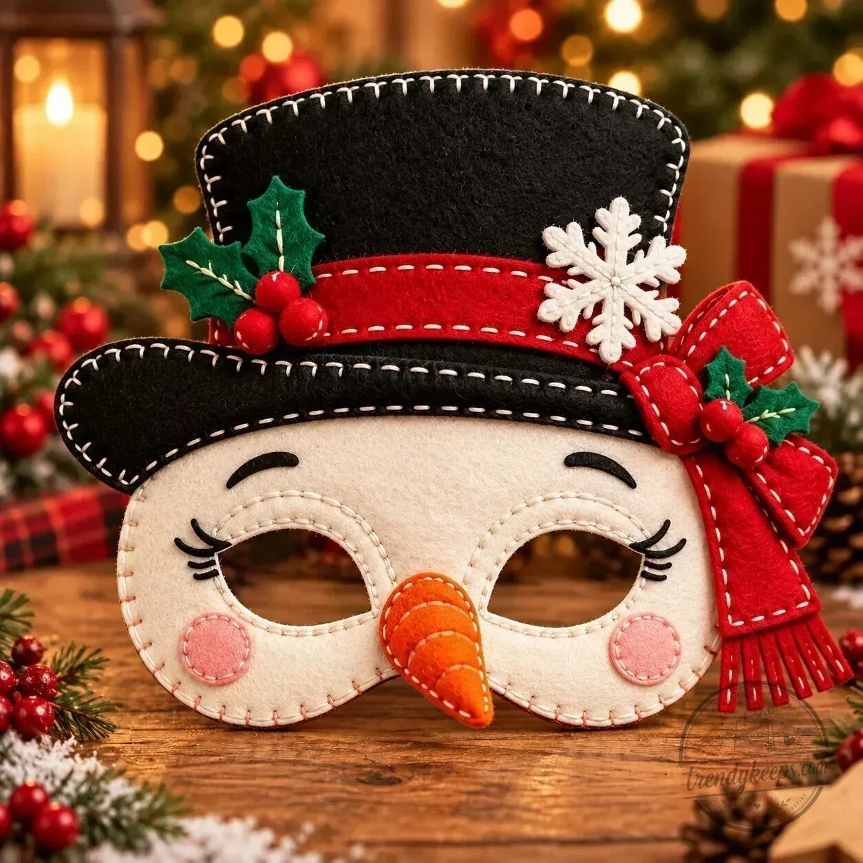 Christmas Holiday Felt Masks Set for Festive Dress-Up and Party Costumes 11 Christmas Holiday Felt Masks Set for Festive Dress-Up and Party Costumes
