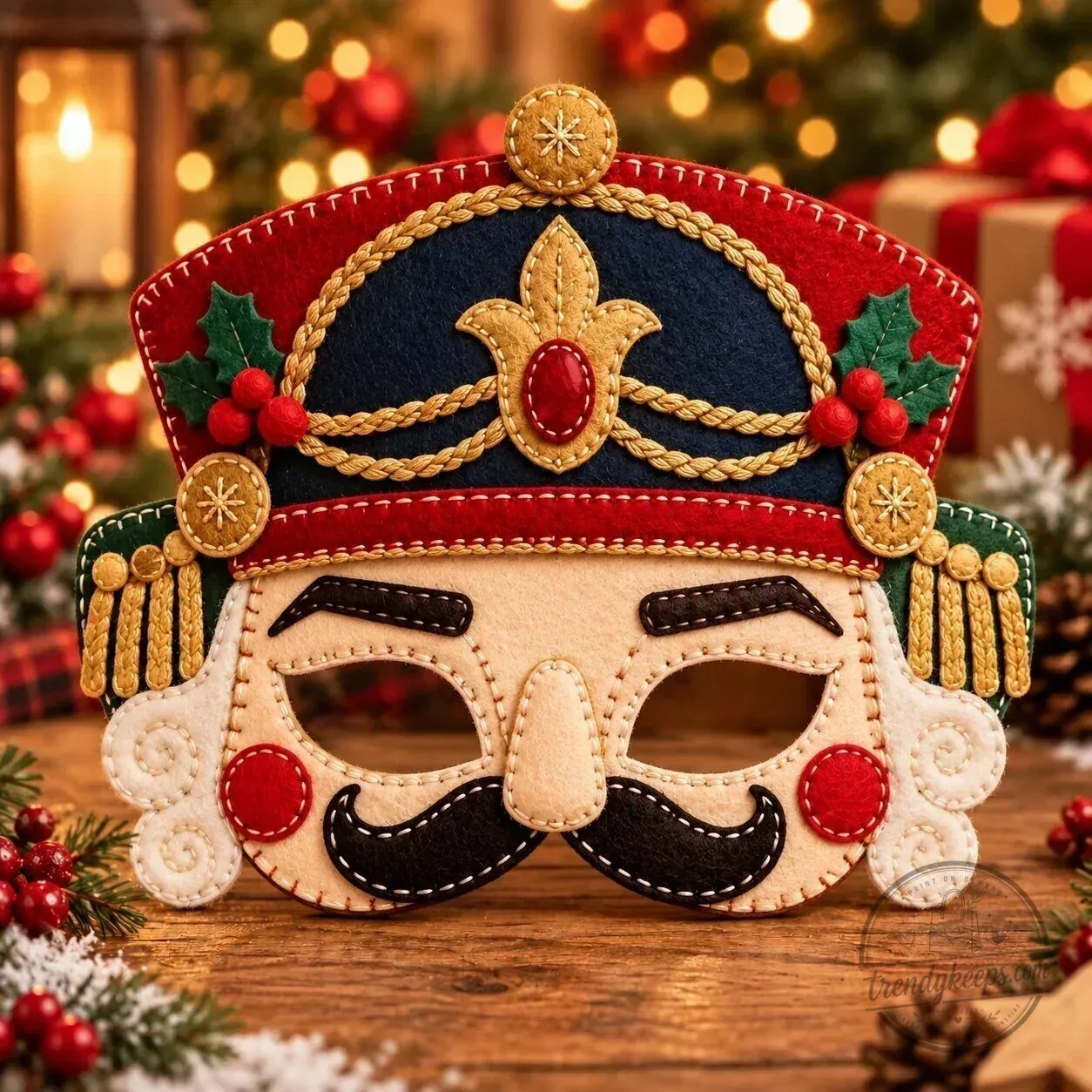 Christmas Holiday Felt Masks Set for Festive Dress-Up and Party Costumes 12 Christmas Holiday Felt Masks Set for Festive Dress-Up and Party Costumes